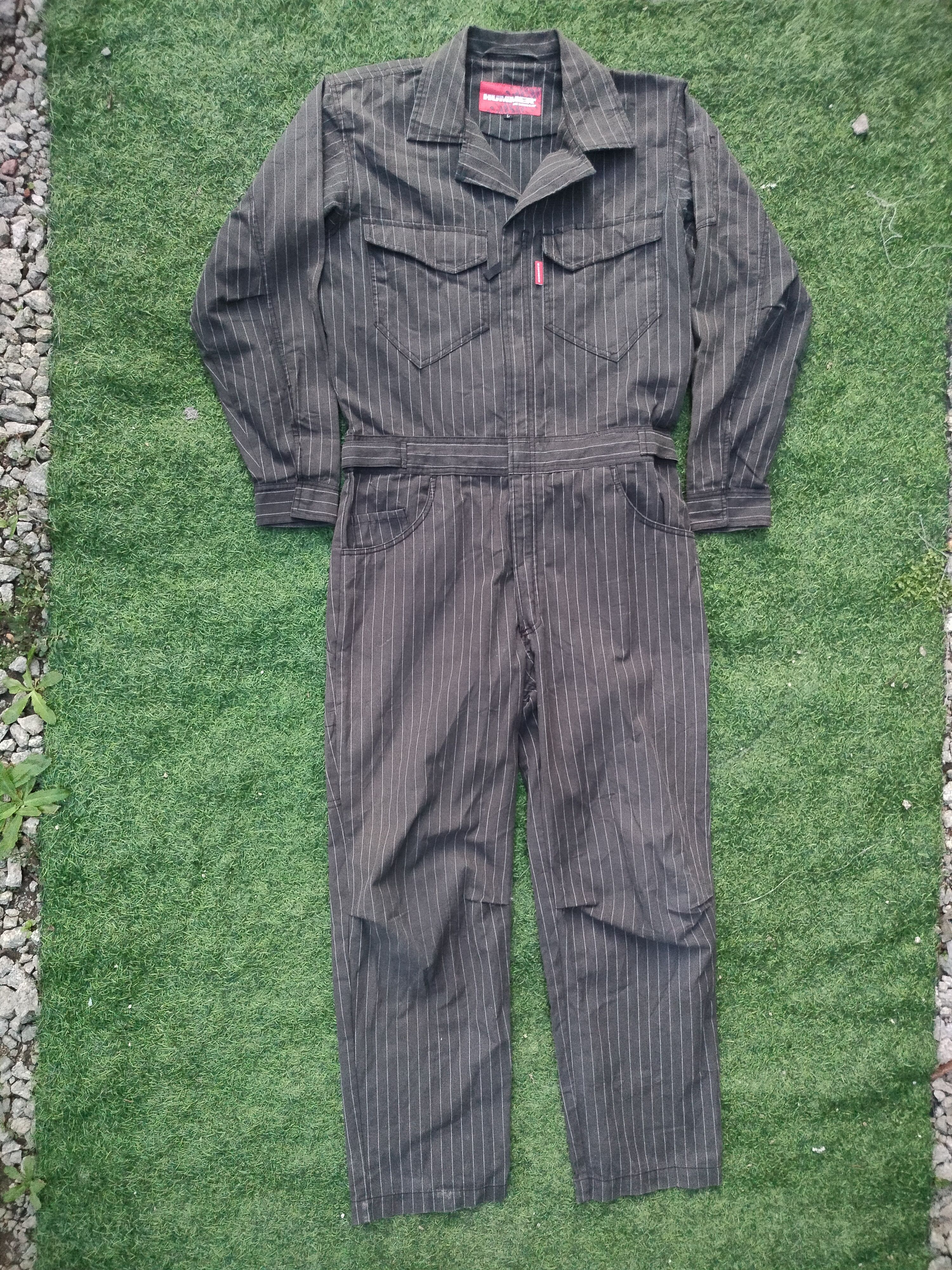 Japanese Brand HUMMER STRIPE COVERALL Size US 37 - 1 Thumbnail