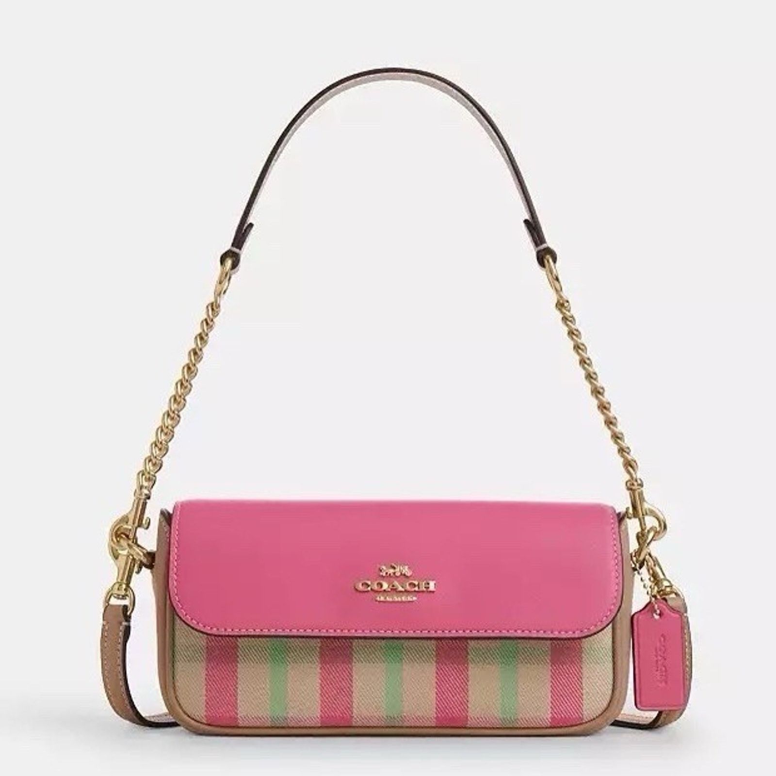 Coach NWT Coach Hailey Flap Shoulder Crossbody Bag Plaid CBI56 Size ONE SIZE - 9 Thumbnail