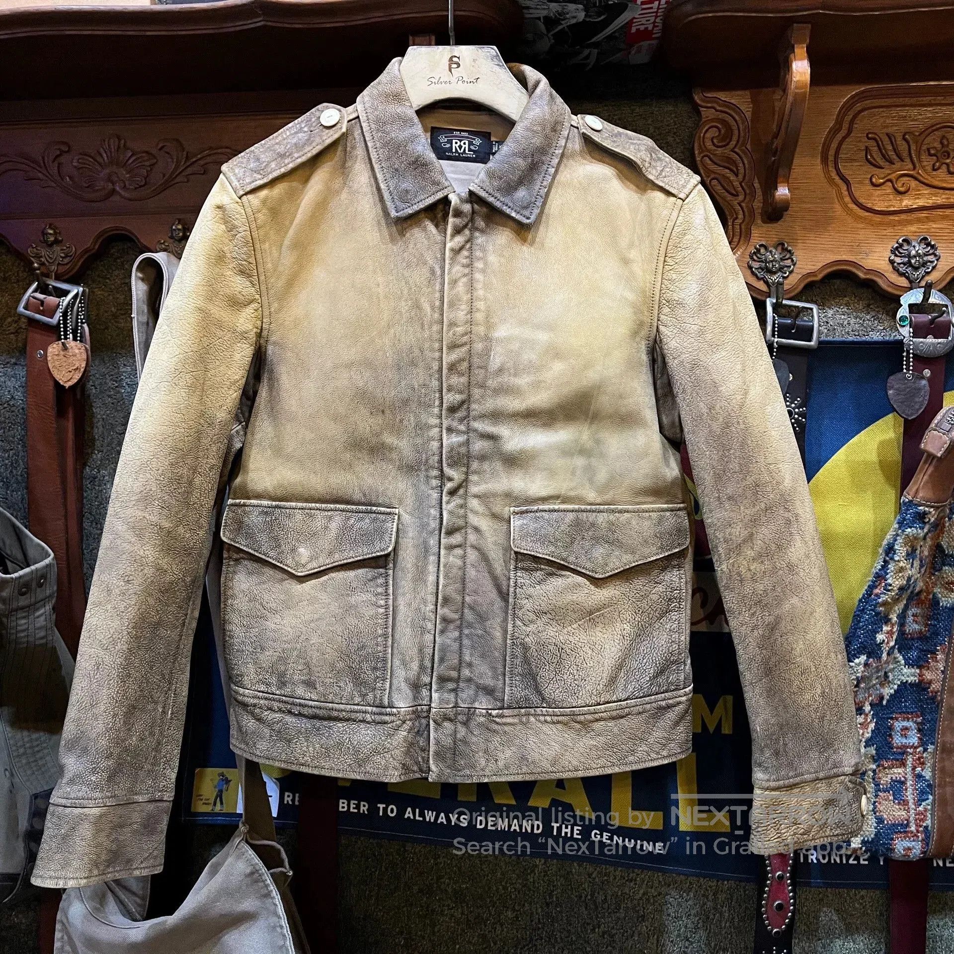 RRL Ralph Lauren rare modified A2 leather jacket RRL. Size US M / EU 48-50 / 2 - 1 Thumbnail