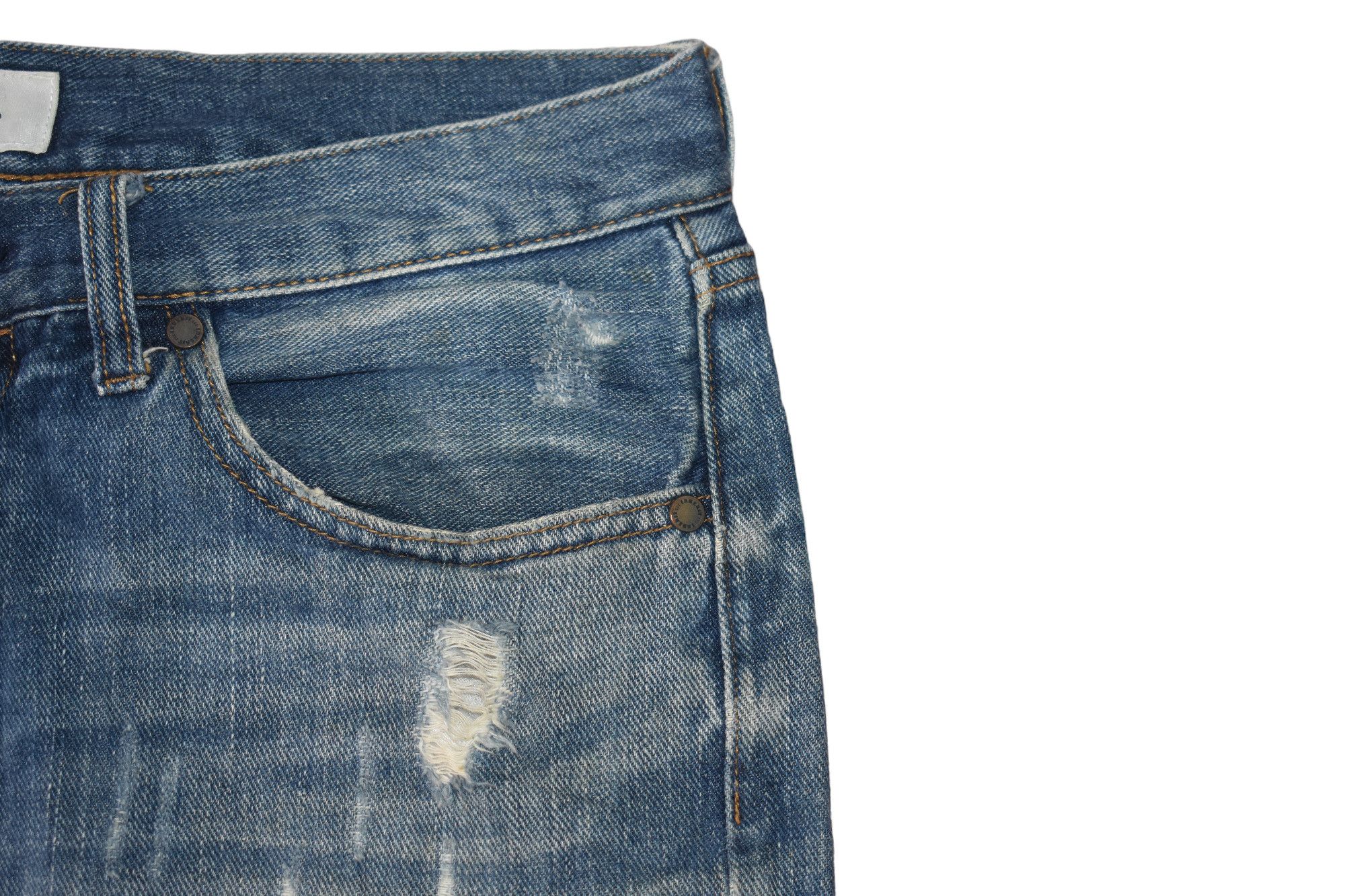 Japanese Brand × Jean Japanese Inherit Distress Slim Denim size 33 Size US 33 - 6 Thumbnail