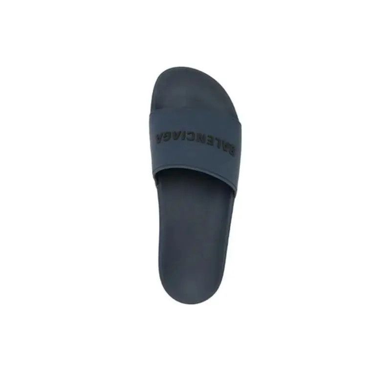 Balenciaga o1w1db10125 Pool Slide Sandals in Dark Blue Size US 6 / EU 39 - 5 Thumbnail