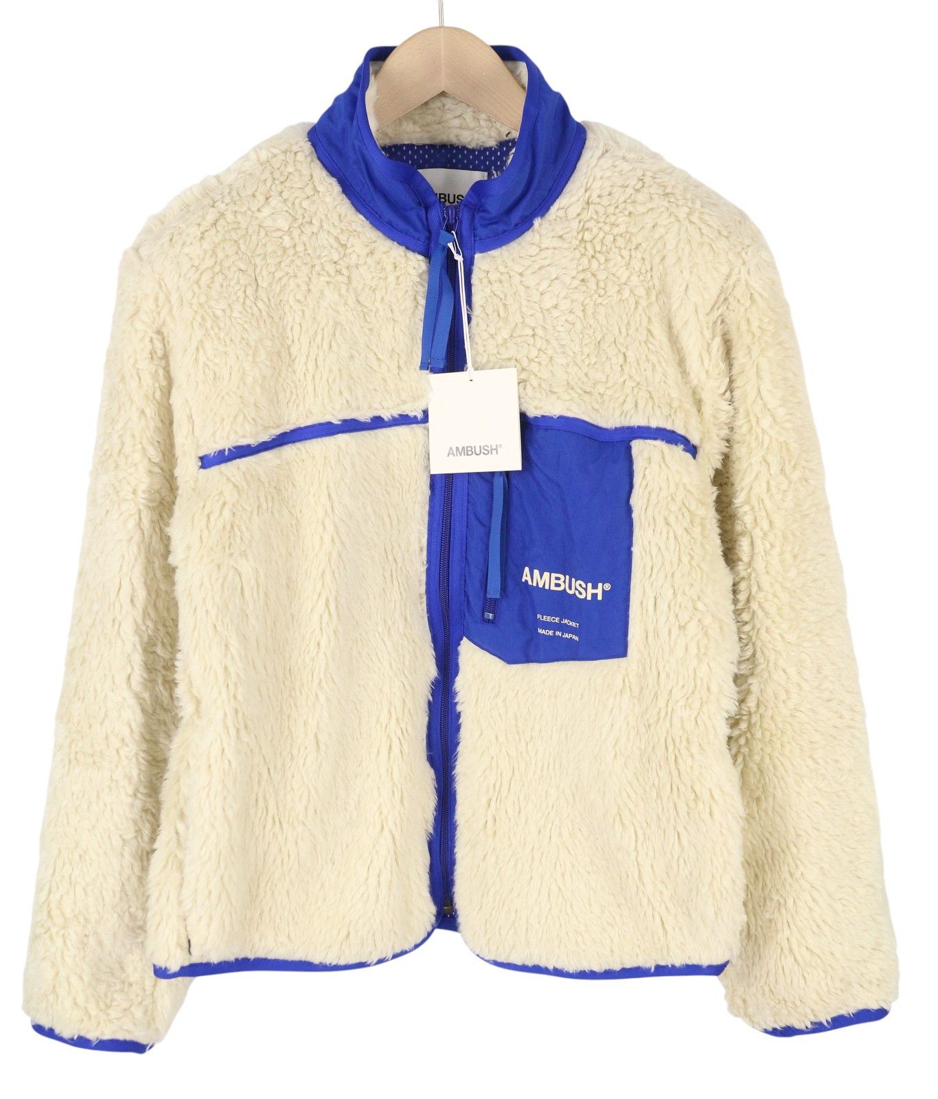 Ambush Design M Ivory Faux Fur Fleece Zip Lightweight 86771 Size US M / EU 48-50 / 2 - 1 Thumbnail