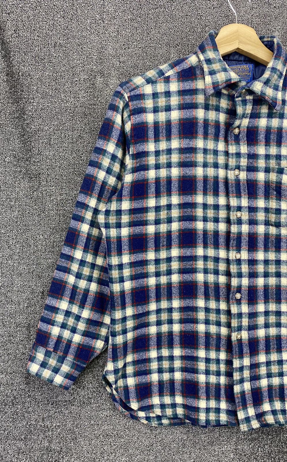 Pendleton Vintage Pendleton Wool Flannel Shadow Plaid Shirts Button Up Size M / US 6-8 / IT 42-44 - 3 Thumbnail