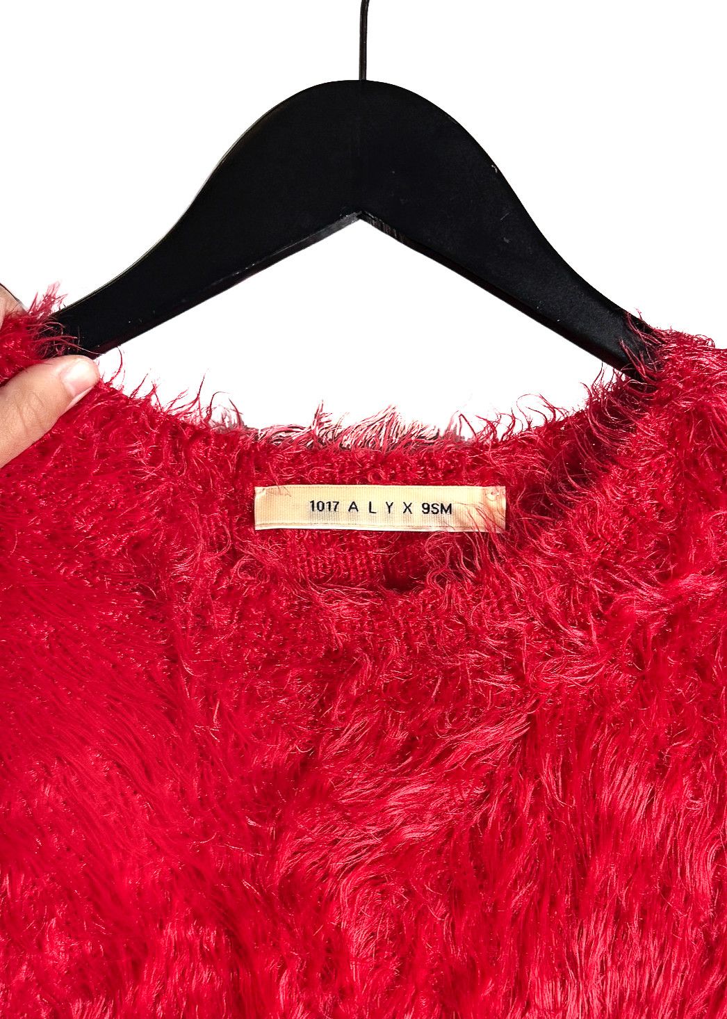 1017 ALYX 9SM 1017 ALYX 9SM Red Feather Mohair Knit Sweater Size US XS / EU 42 / 0 - 6 Thumbnail