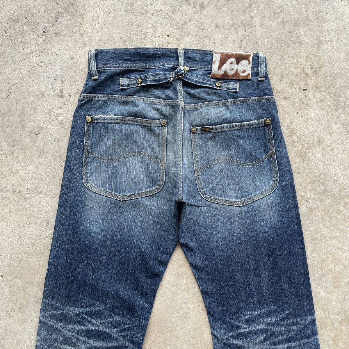 Japanese Brand × Jean × Vintage W32x30.5💥 Vintage Japan Lee Buckle Jeans Faded Denim Pants Size US 32 / EU 48 - 11 Thumbnail