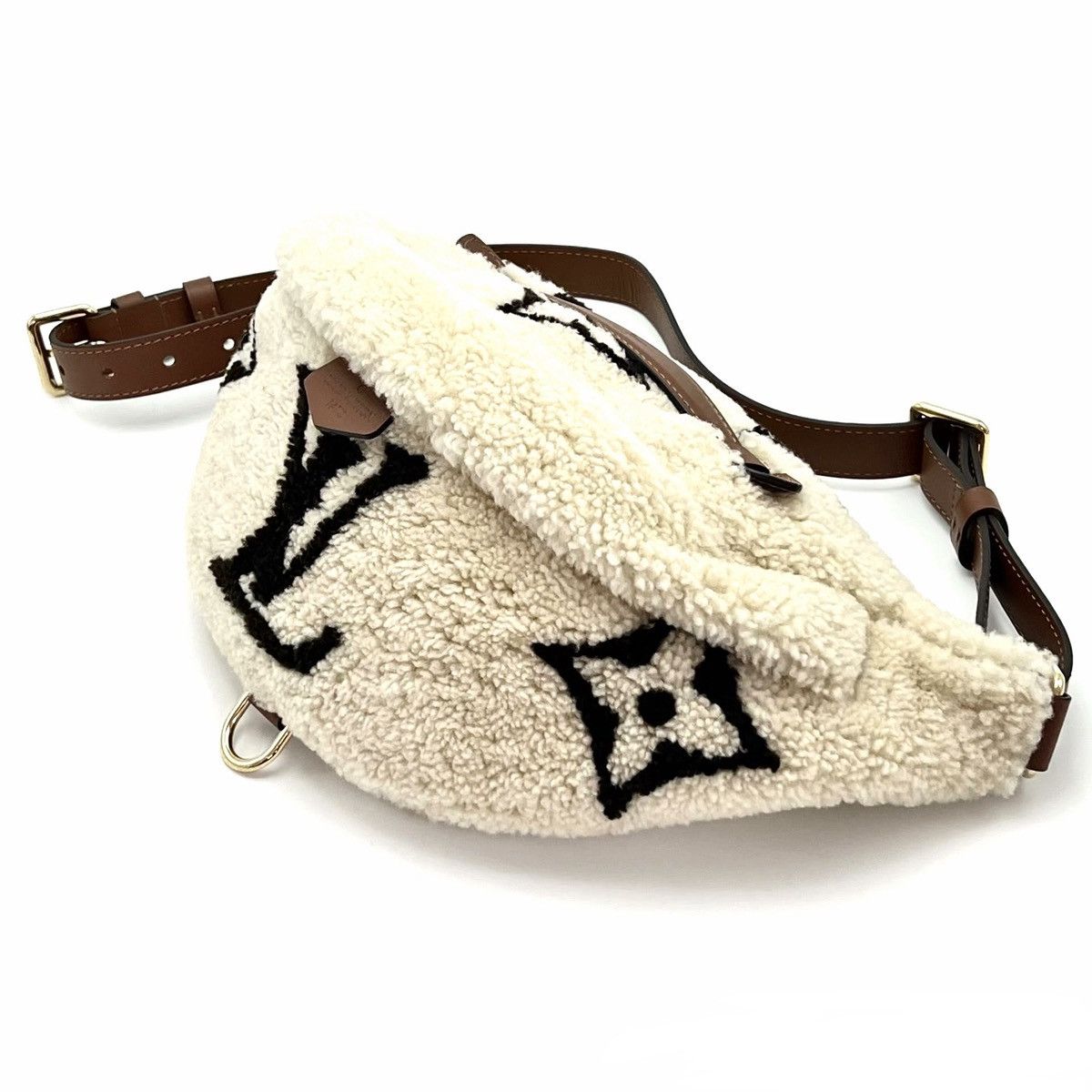 Louis Vuitton Louis Vuitton Teddy Fleece Shearling Monogram Waist Bumbag Size ONE SIZE - 4 Thumbnail