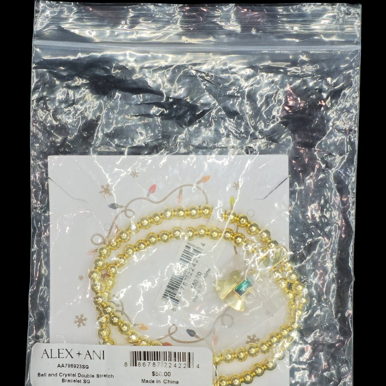 Other Alex and Ani Bracelet Holiday Bell Stretch Charm Gold Tone Size ONE SIZE - 4 Thumbnail