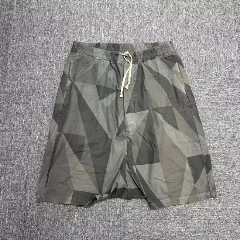 rick owens drkshdw geometric pattern shorts-dmc