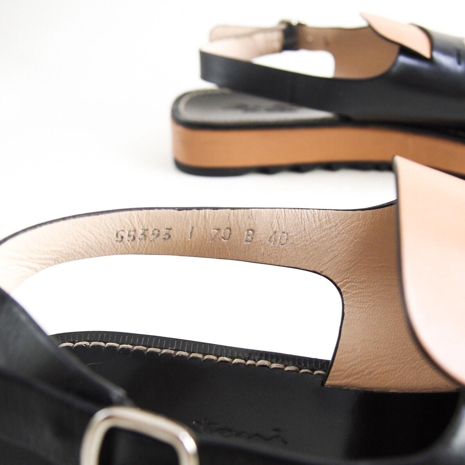 Santoni Santoni Slingback Sandals Black Brown Leather US 10 EU 40 Size US 10 / IT 40 - 6 Thumbnail