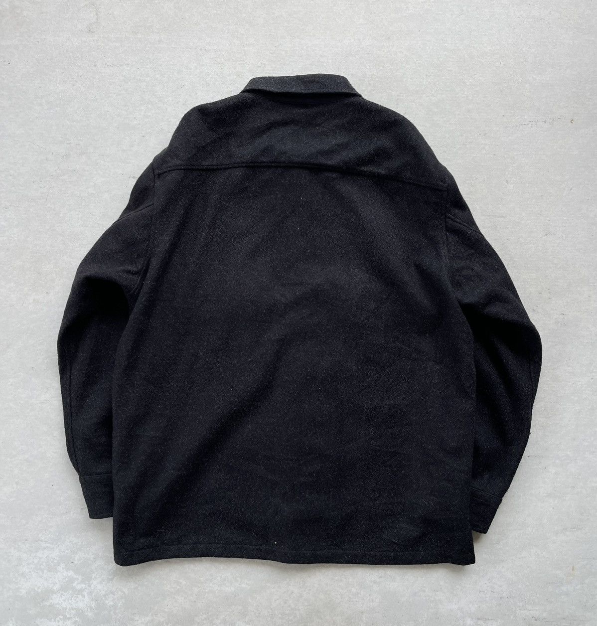 Lemaire × Uniqlo UNIQLO U LEMAIRE BLACK WOOL-BLEND WORKSHIRT/JACKET Size US XL / EU 56 / 4 - 6 Thumbnail