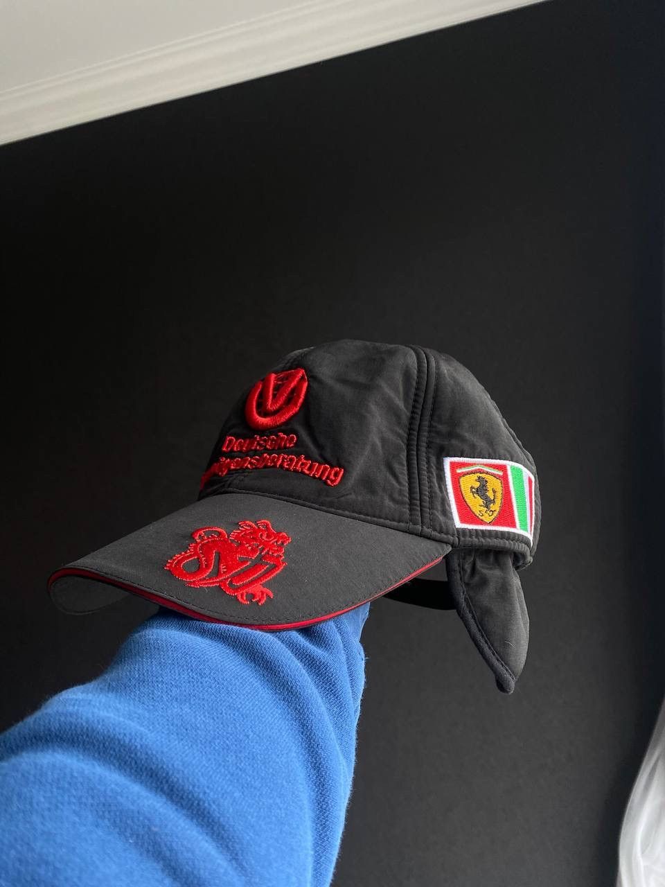 Ferrari × Vintage Vintage Ferrari Schumacher Trapper Hat Y2K OS Size ONE SIZE - 1 Thumbnail