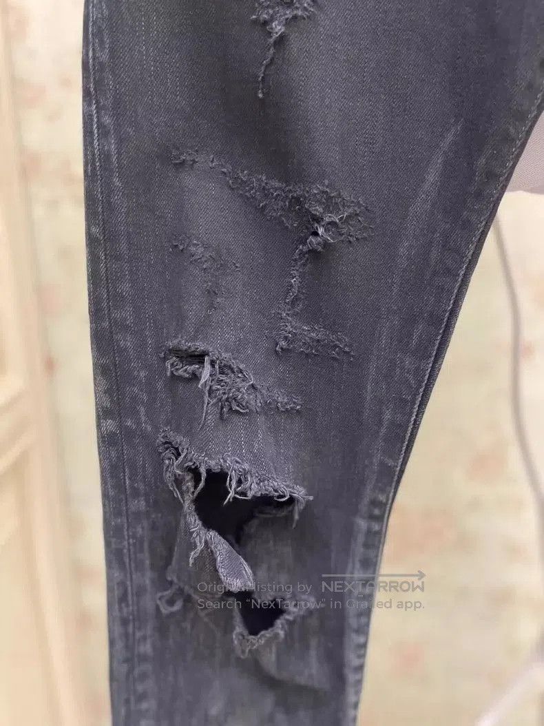 Saint Laurent Paris YSL SLP Distressed Denim Jeans D02. Size US 30 / EU 46 - 2 Thumbnail