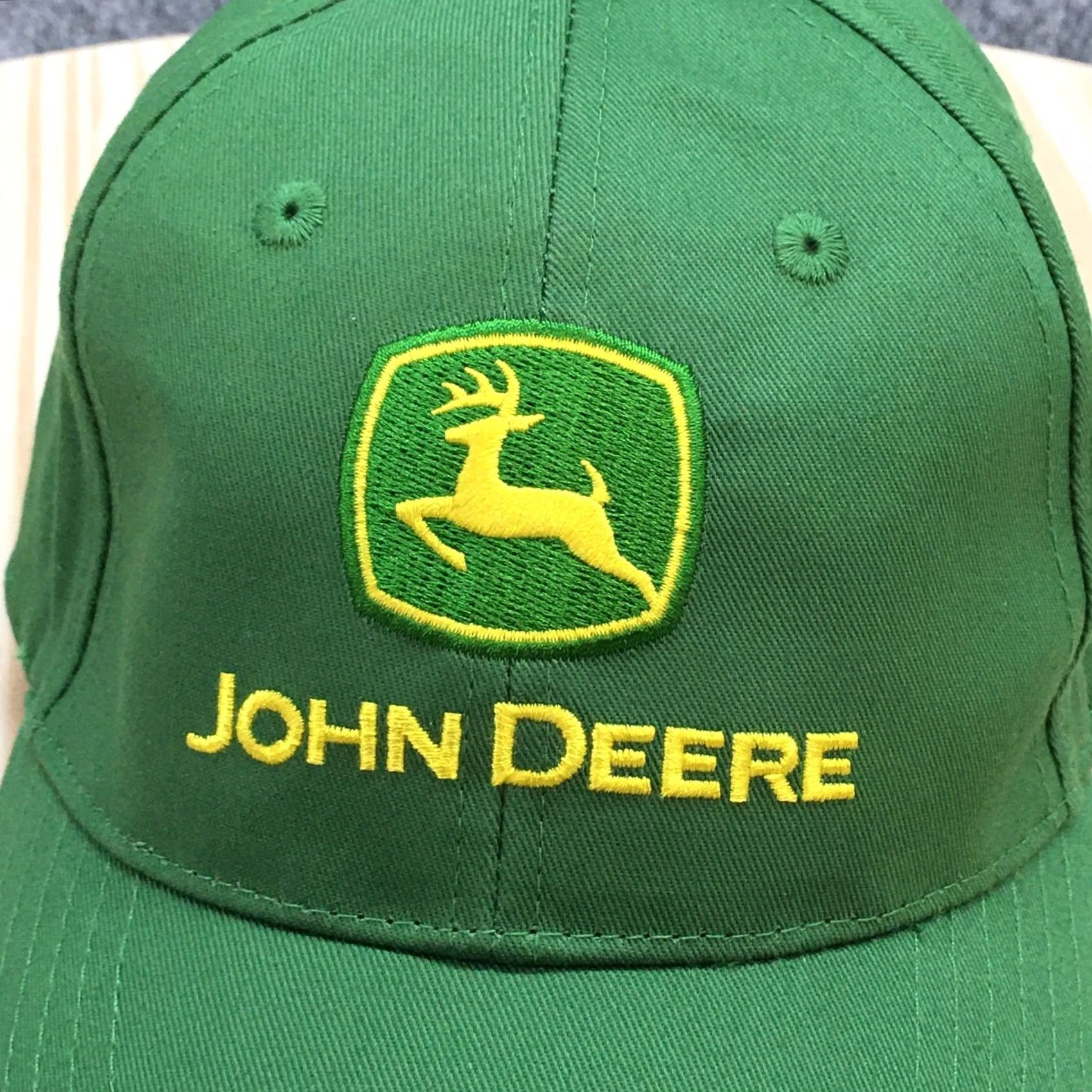 John Deere John Deere Hat Baseball OS Green Embroidered Logo Curved Brim Adjustable Mens Size ONE SIZE - 3 Thumbnail