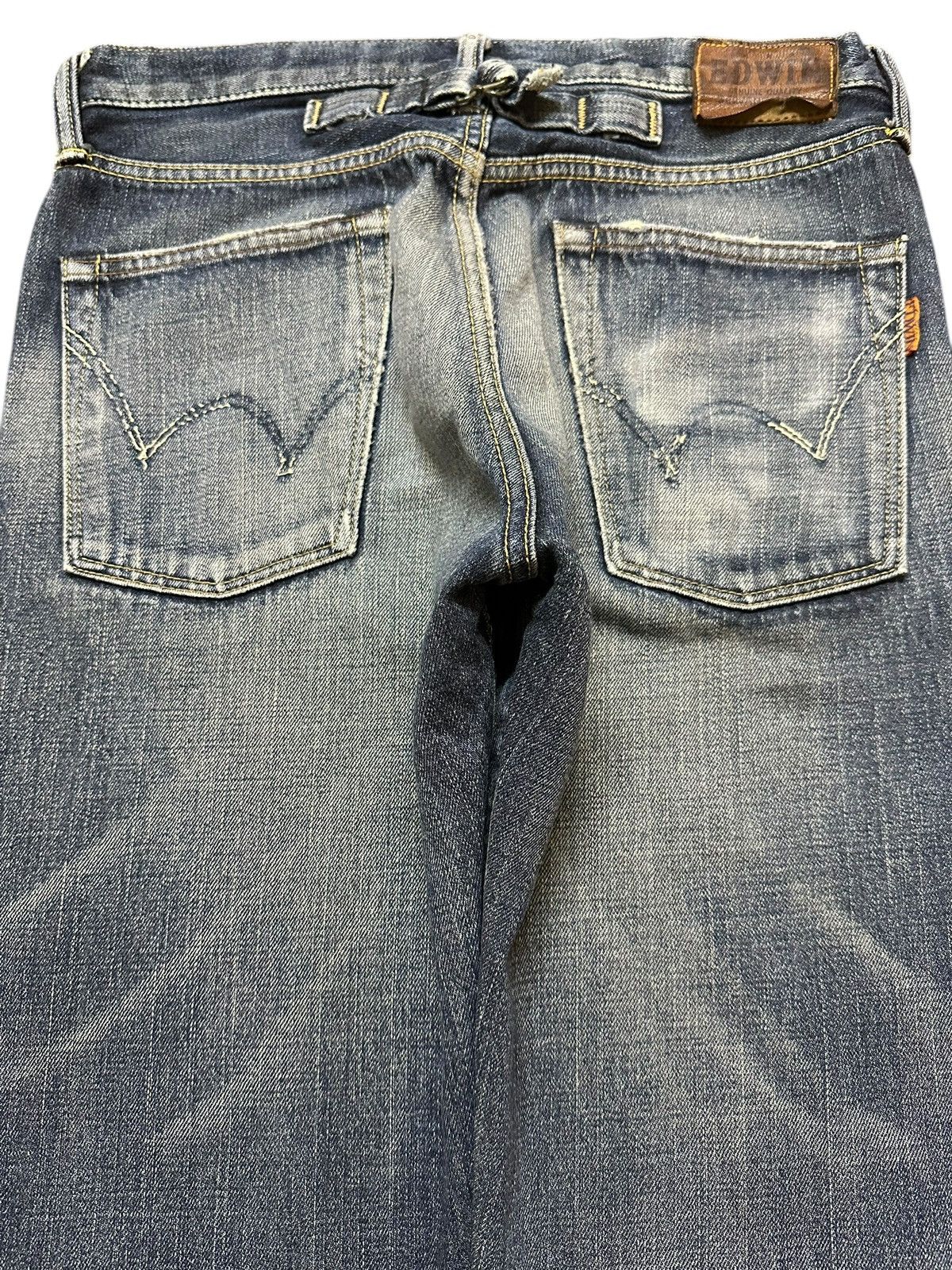 Edwin Vintage Edwin 505zx Selvedge Faded Wash Distress Style Jeans Size US 30 / EU 46 - 5 Thumbnail