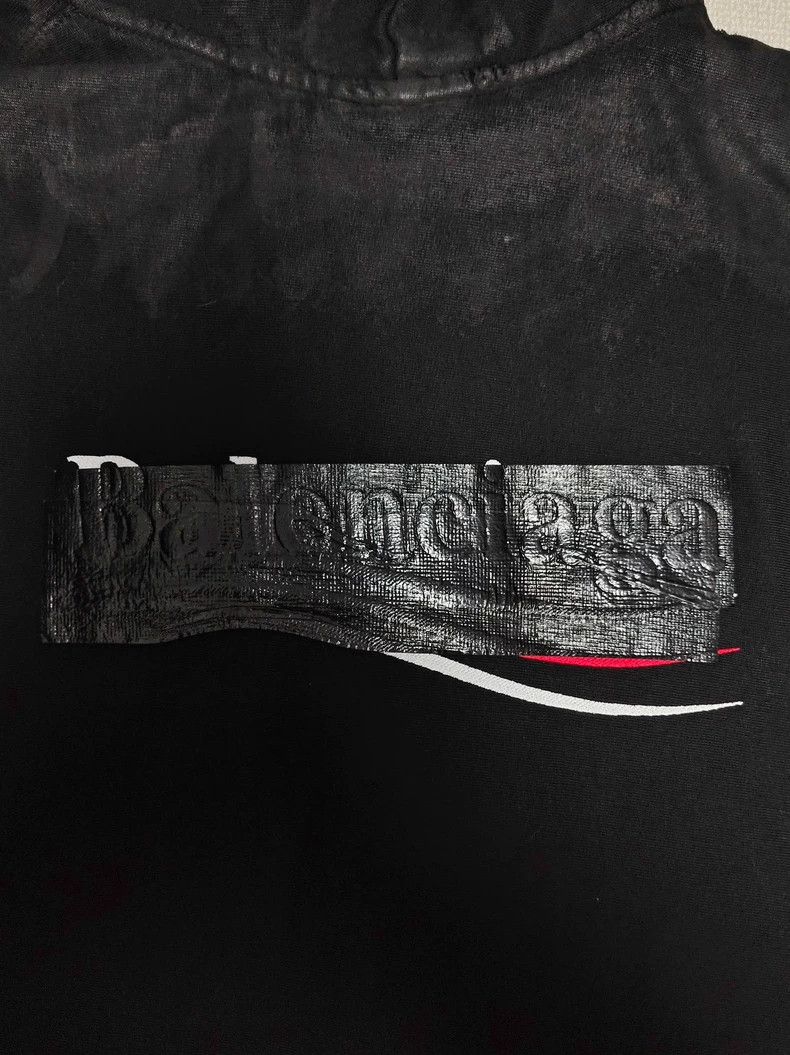Balenciaga Balenciaga Mud-Stain Tape Coke Cover Zip Hoodie Jacket Size US S / EU 44-46 / 1 - 3 Thumbnail