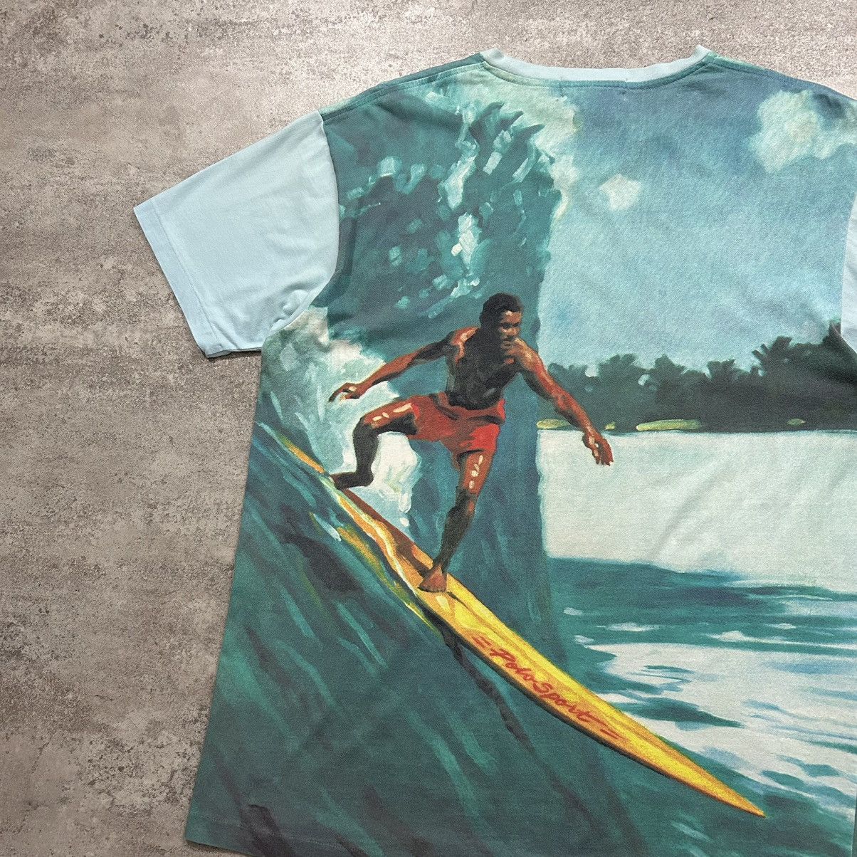 Polo Ralph Lauren × Vintage VTG POLO SPORT RALPH LAUREN SURFING AOP SPORTSMAN T-SHIRT Size US L / EU 52-54 / 3 - 5 Thumbnail