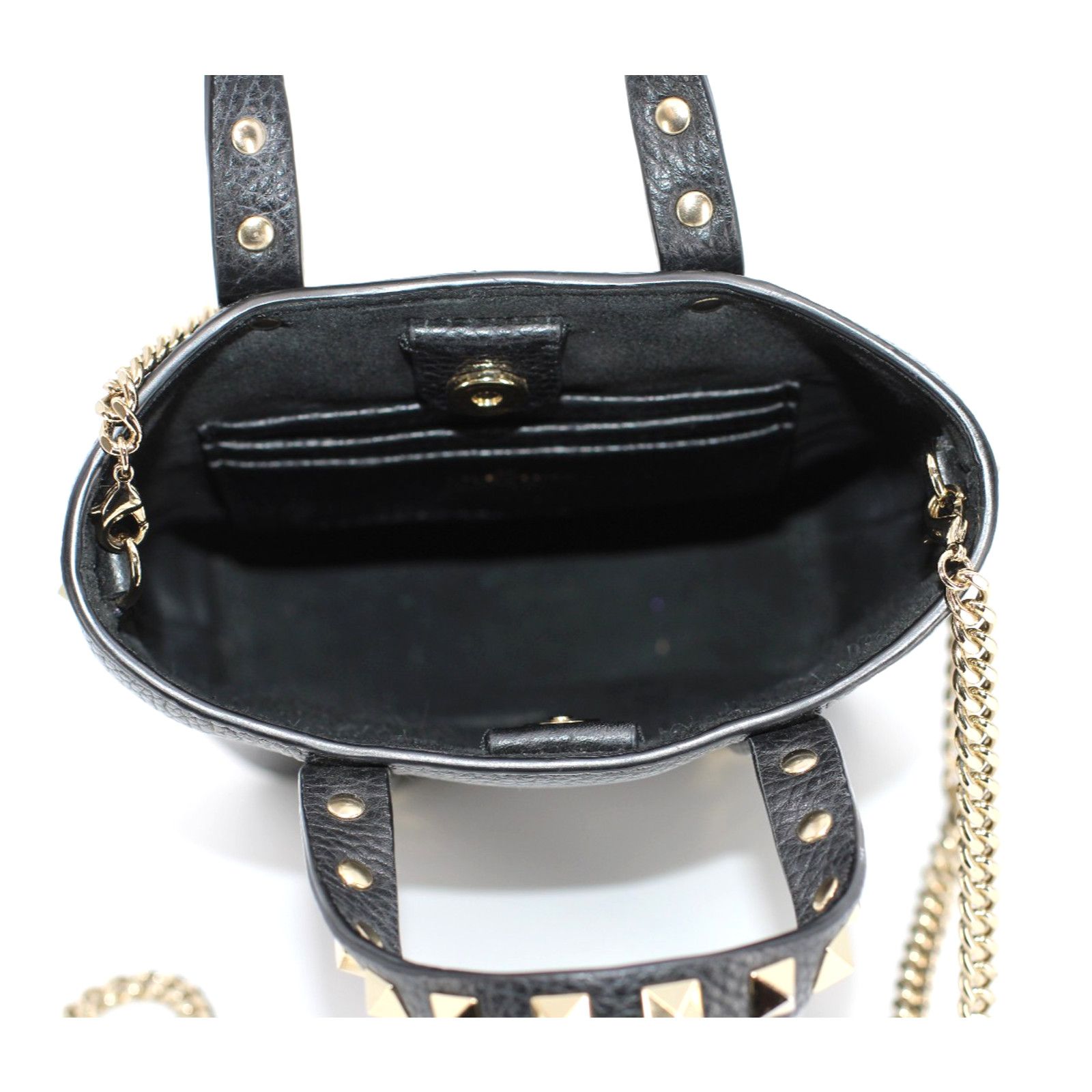 Valentino VALENTINO Rockstud Grained Leather Chain Crossbody Tote Bag Size ONE SIZE - 6 Thumbnail