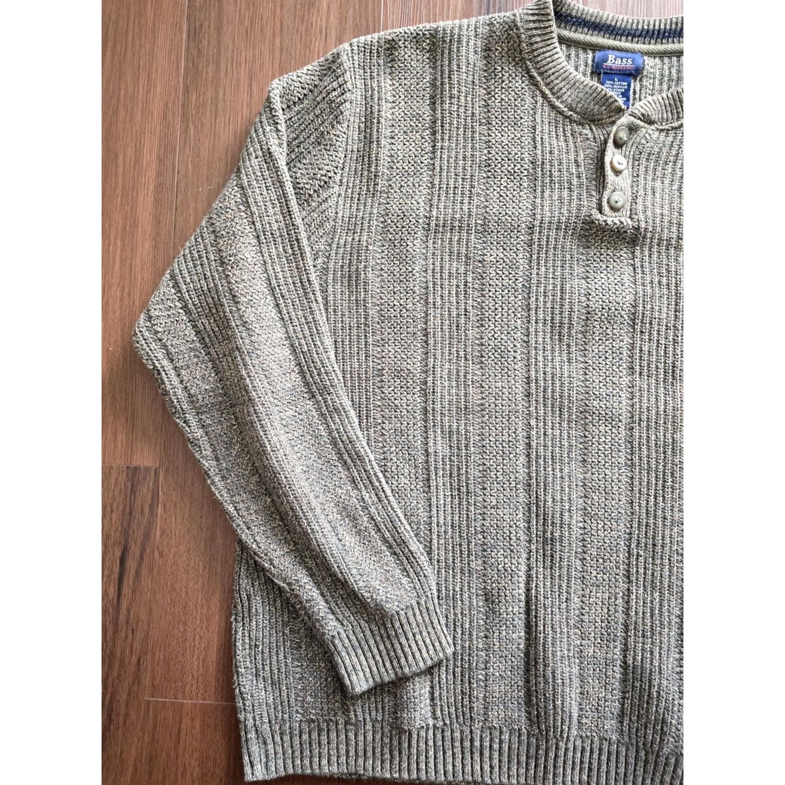 Olive VINTAGE GH Bass & Co Sweater Mens Large Olive Green Long Sleeve Grunge 90s Size US L / EU 52-54 / 3 - 5 Thumbnail