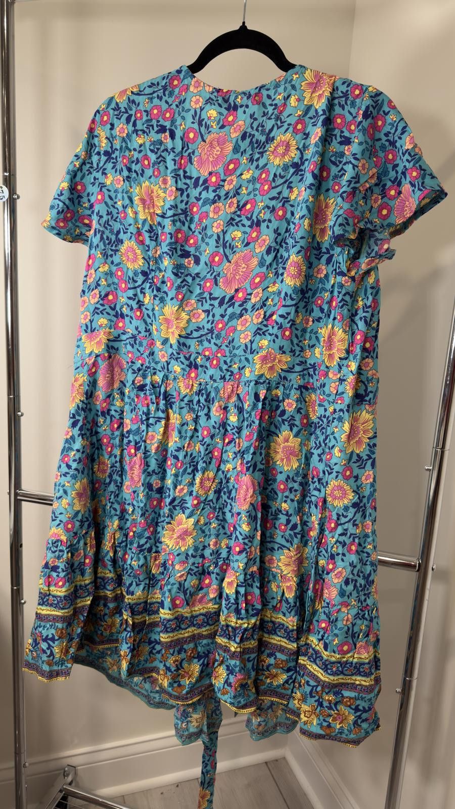 Designer ZESICA Floral Print Wrap Dress size L Size L / US 10 / IT 46 - 2 Thumbnail