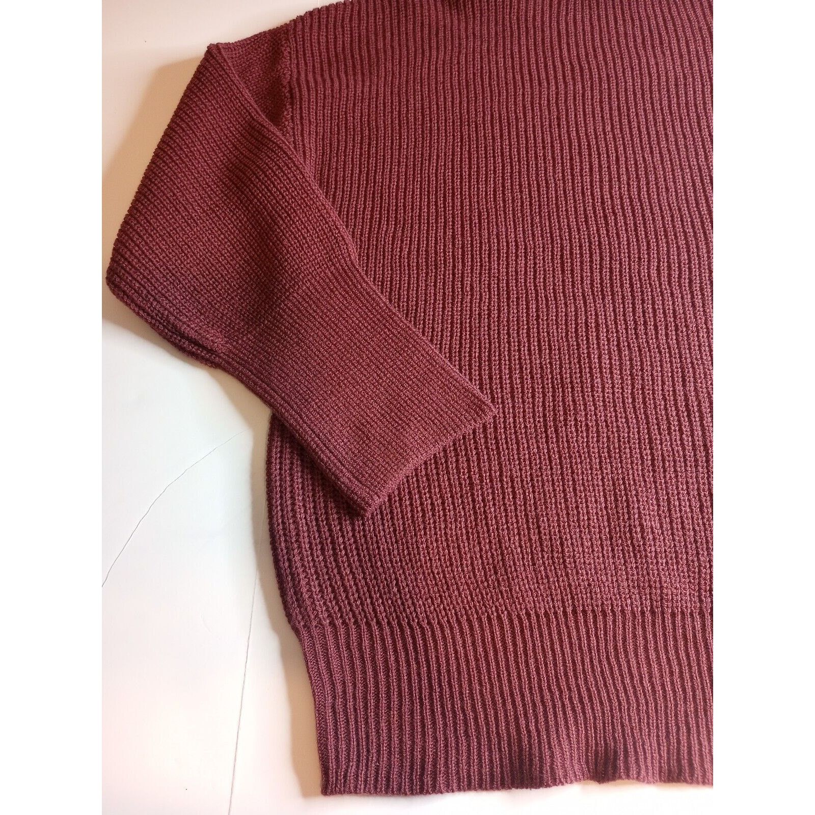 Other Love Change Italy Sweater Women's L Mock Neck Purple Acrylic Size L / US 10 / IT 46 - 3 Thumbnail