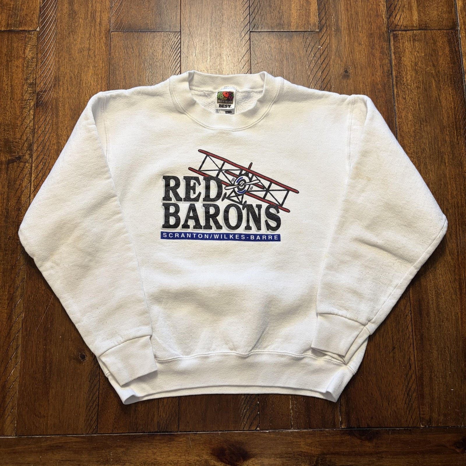 Fruit Of The Loom Vtg Scranton/Wilkes-Barre Red Barons Sweatshirt Boys 16 Size US XS / EU 42 / 0 - 2 Thumbnail