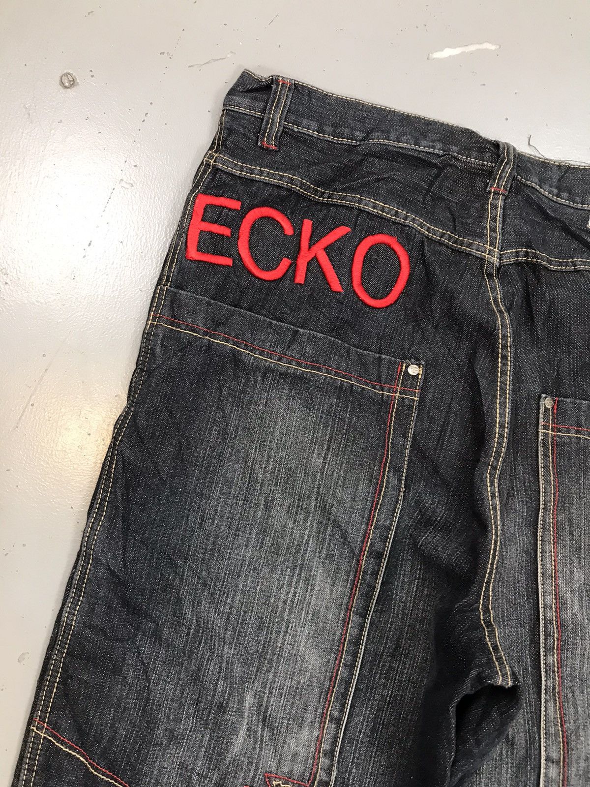 Ecko Unltd. × Vintage Vintage Ecko UNLTD crazy boy printed denim Size US 40 / EU 56 - 12 Thumbnail