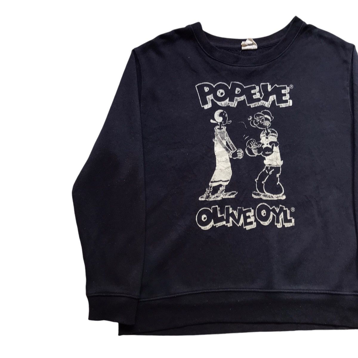 Cartoon Network × Nintendo × Vintage Vintage 90s Popeye Olive Oyl Spellout Sweatshirts Size US M / EU 48-50 / 2 - 4 Thumbnail