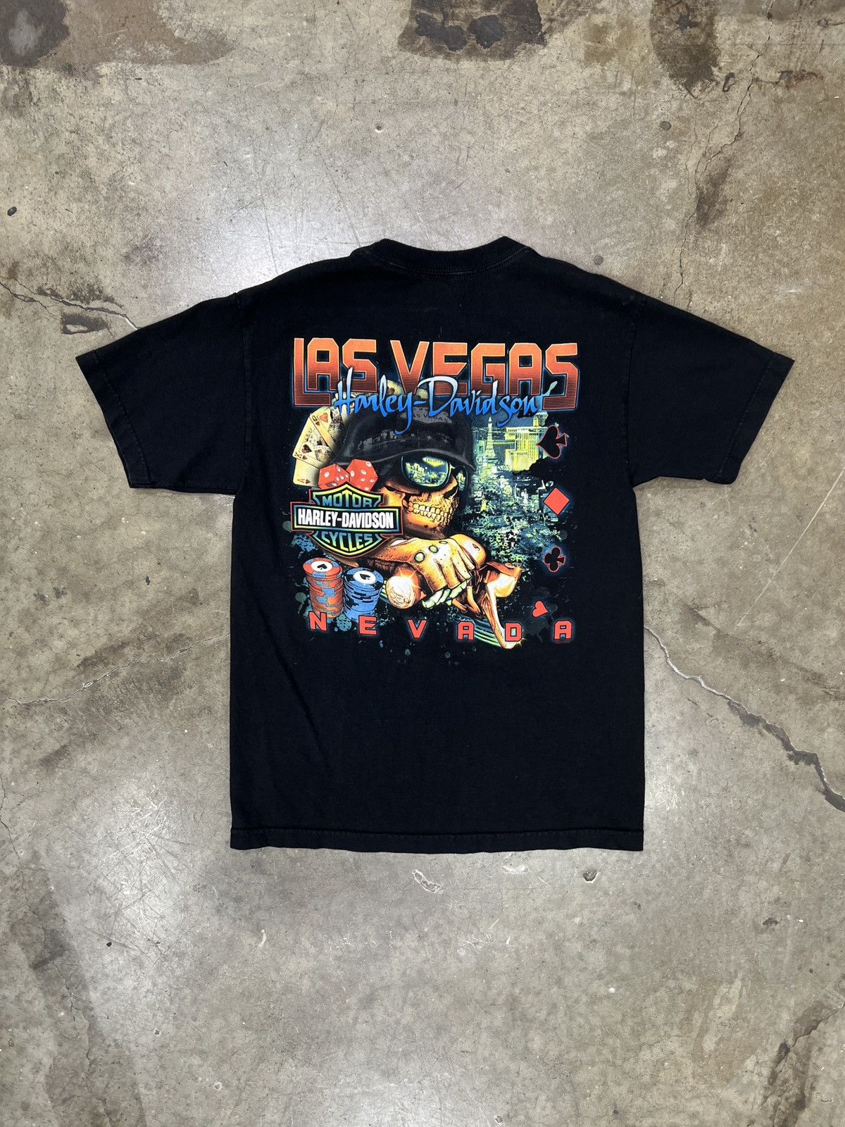Harley Davidson 2012 Harley Davidson Las Vegas Skull Motorcycle Medium Size US M / EU 48-50 / 2 - 2 Thumbnail