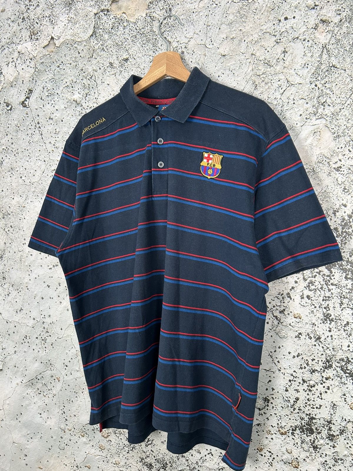 Vintage Vintage FC Barcelona Football Polo Tee Merch Soccer Jersey Size US XXL / EU 58 / 5 - 2 Thumbnail