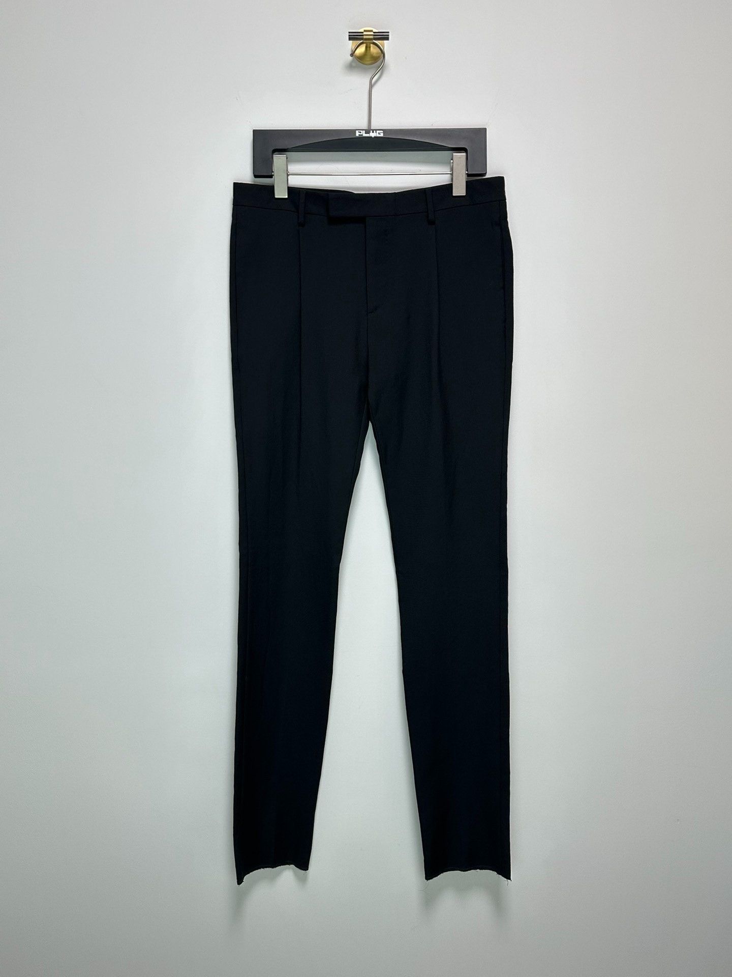 Saint Laurent Paris Saint Laurent SLP Black Straight-Leg Trousers Size US S / EU 44-46 / 1 - 1 Thumbnail