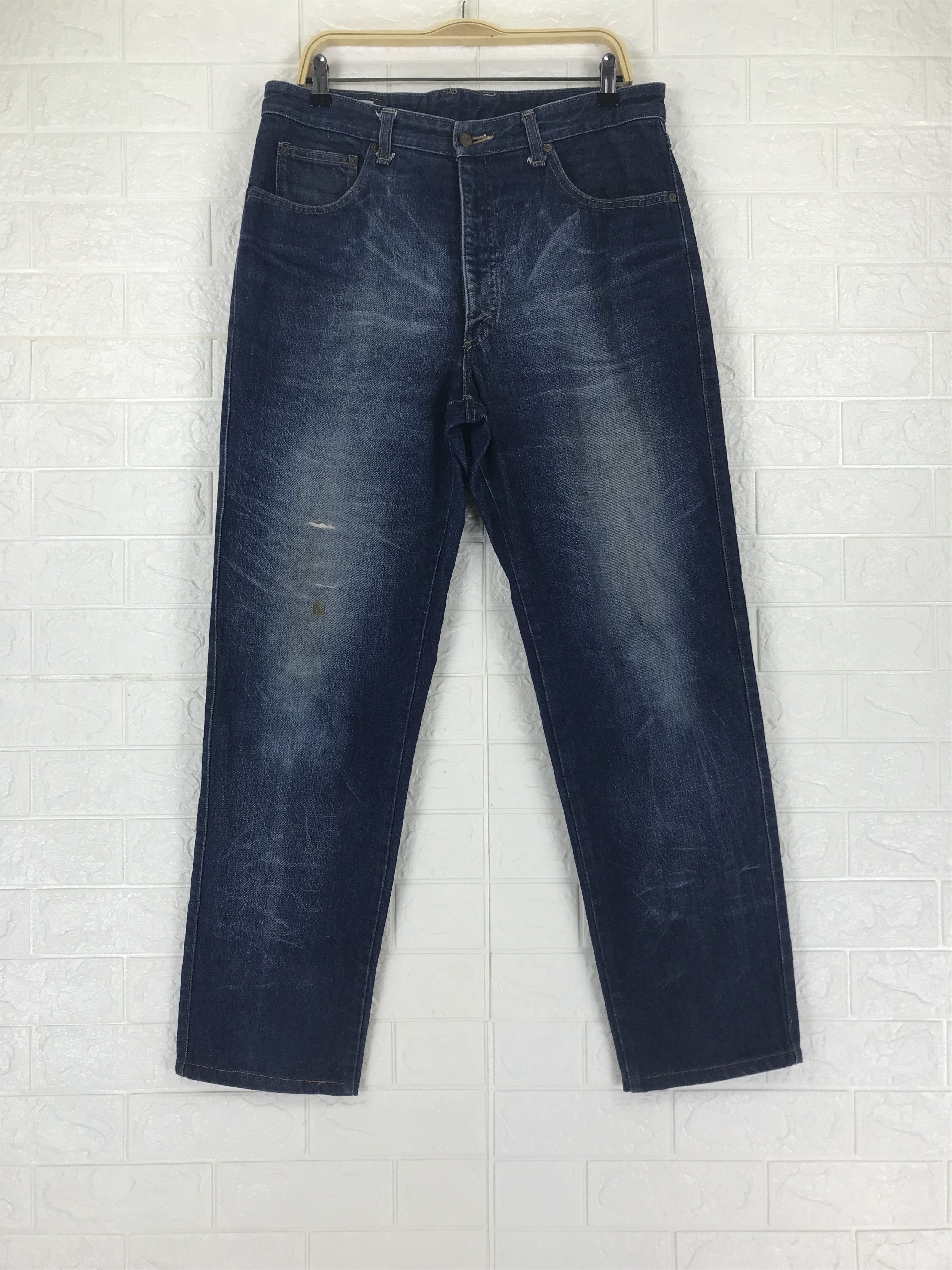 Vintage Vintage Bobson Straight Cut Blue Jeans Size US 35 - 1 Thumbnail