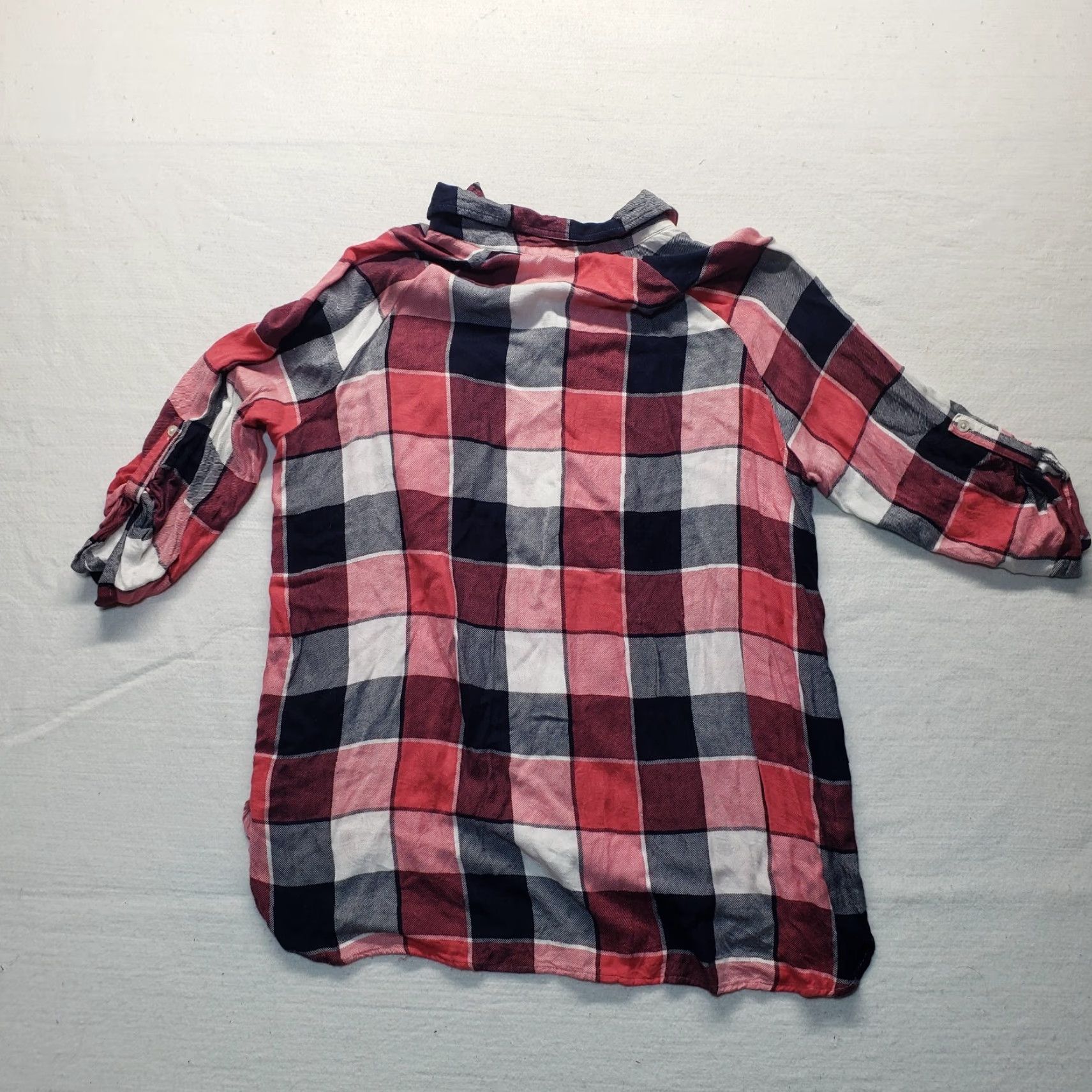 Vintage Attention Shirt Women L Red Plaid Button-Up Long Sleeve Casual Size L / US 10 / IT 46 - 8 Thumbnail
