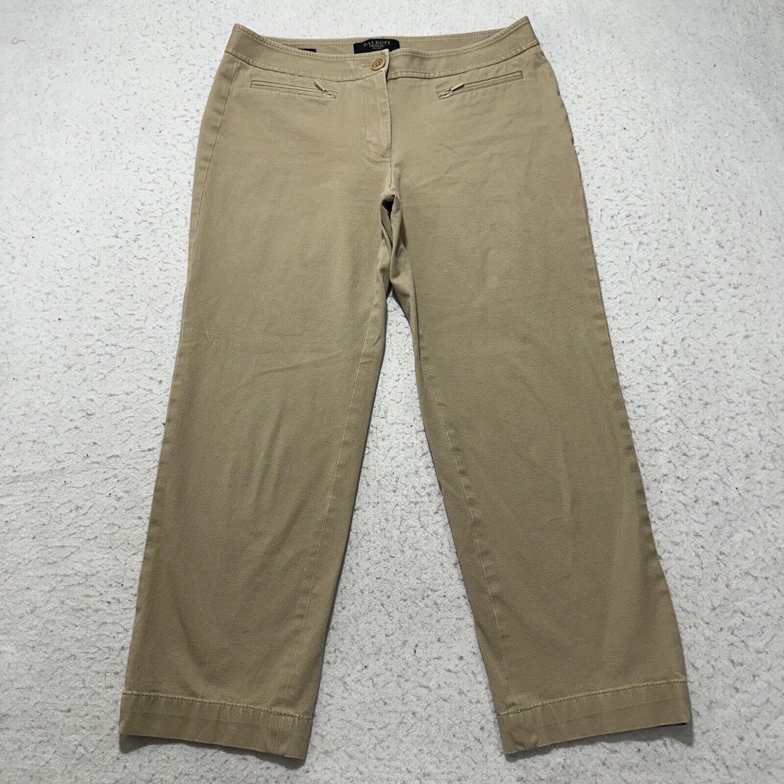 Other Talbots 6P Flat Front Chino Pants Khaki Mid Rise 24" Inseam Size 28" / US 6 / IT 42 - 1 Thumbnail