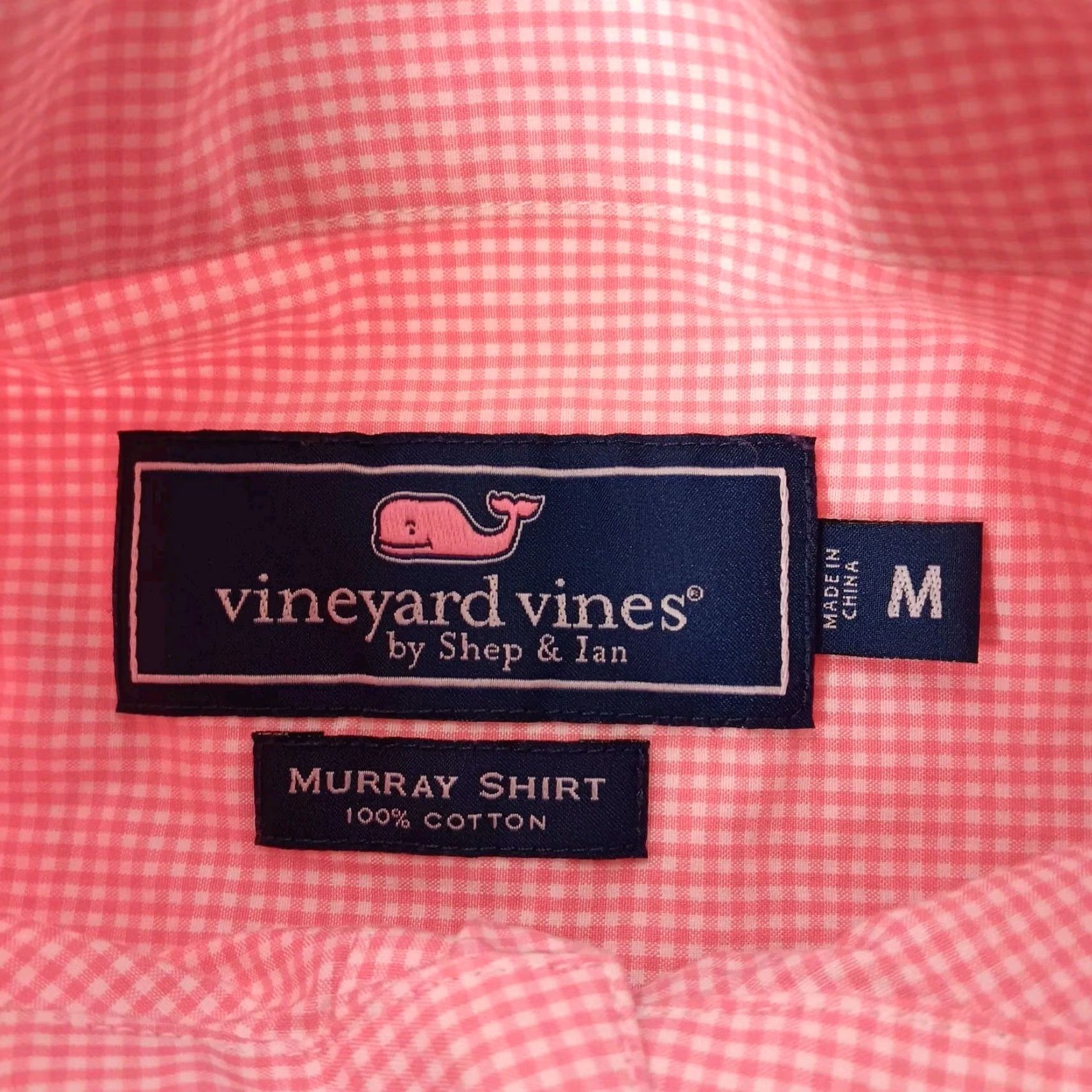 Vineyard Vines VINTAGE? Wait, this is Vineyard Vines Murray Shirt Men Medium Pink Gingham Check Button-Down Long Sleeve Size US M / EU 48-50 / 2 - 6 Thumbnail
