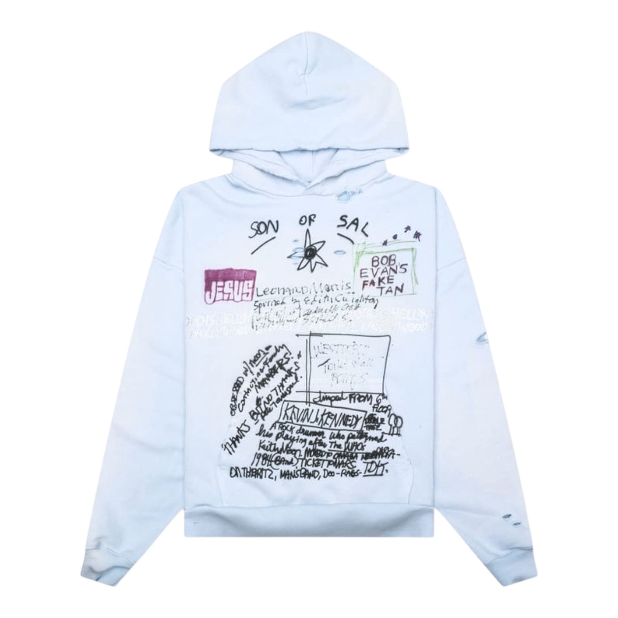 Paly Hollywood Paly Hollywood Zanucks Zip Up Hoodie Light Blue