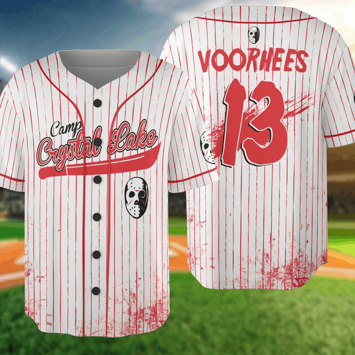 The Unbranded Brand Jason Voorhees Friday The 13th Horror Baseball Jersey Size US M / EU 48-50 / 2 - 2 Thumbnail