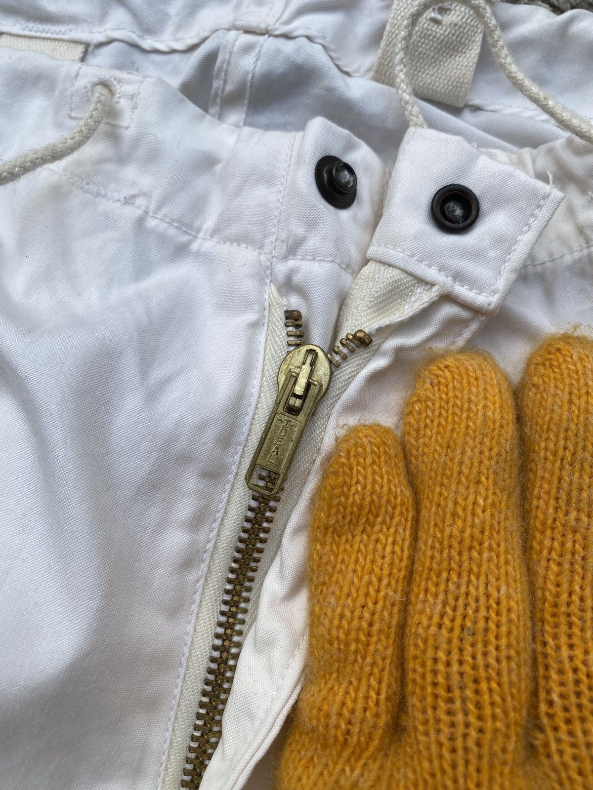 Vintage 1990s - Trouser Snow Cam White Army Parachute Baggy Pant Size US 34 / EU 50 - 9 Thumbnail