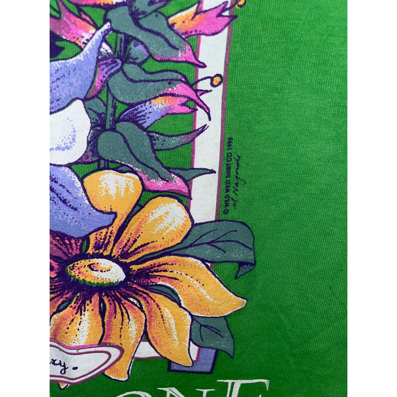 Jerzees Vintage Yellowstone Shirt Wildflower Green Tee VTG 90s L Size US L / EU 52-54 / 3 - 5 Thumbnail
