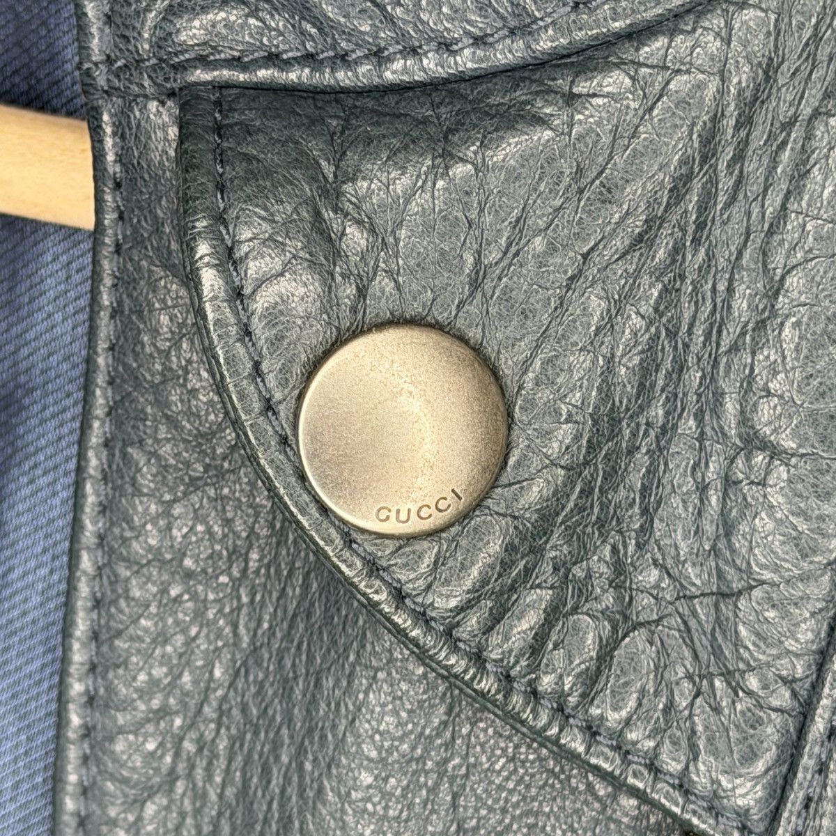 Gucci Gucci Leather Jacket Biker by Tom Ford Y2K Size S / US 4 / IT 40 - 14 Thumbnail