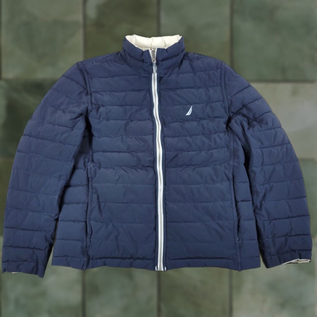 Nautica Nautica Reversible Puffer Jacket Mens L Multicolor Zip Full Lightweight Quilted Winter Fall Size US L / EU 52-54 / 3 - 1 Thumbnail