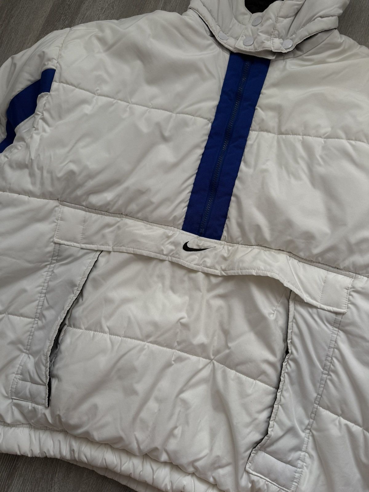 Nike Vintage Nike Anorak Center Swoosh Puffer Jacket Size US L / EU 52-54 / 3 - 3 Thumbnail