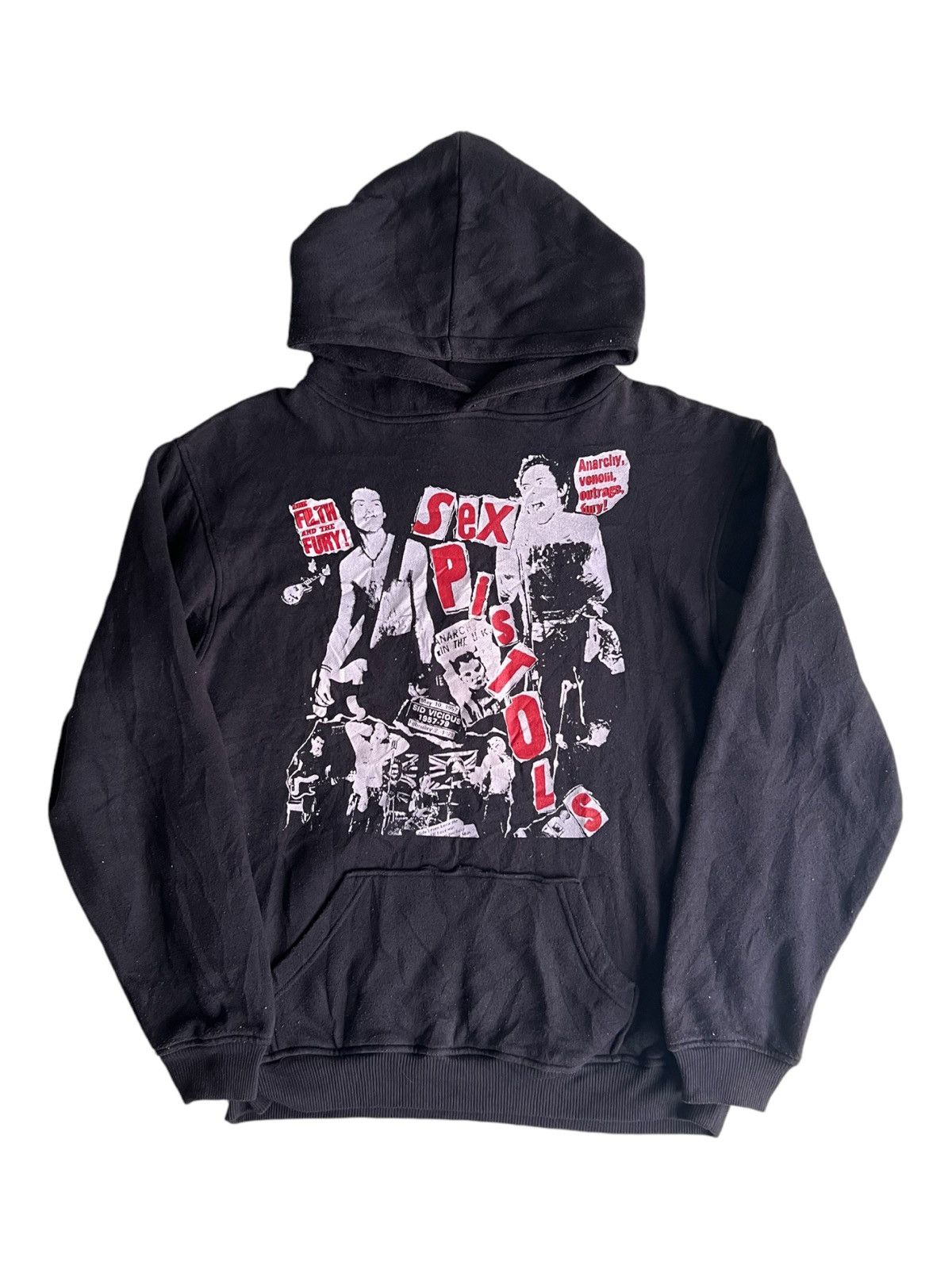 1990s Sex Pistol \The Filth \u0026 Fury\ Album Anarchy Hoodie