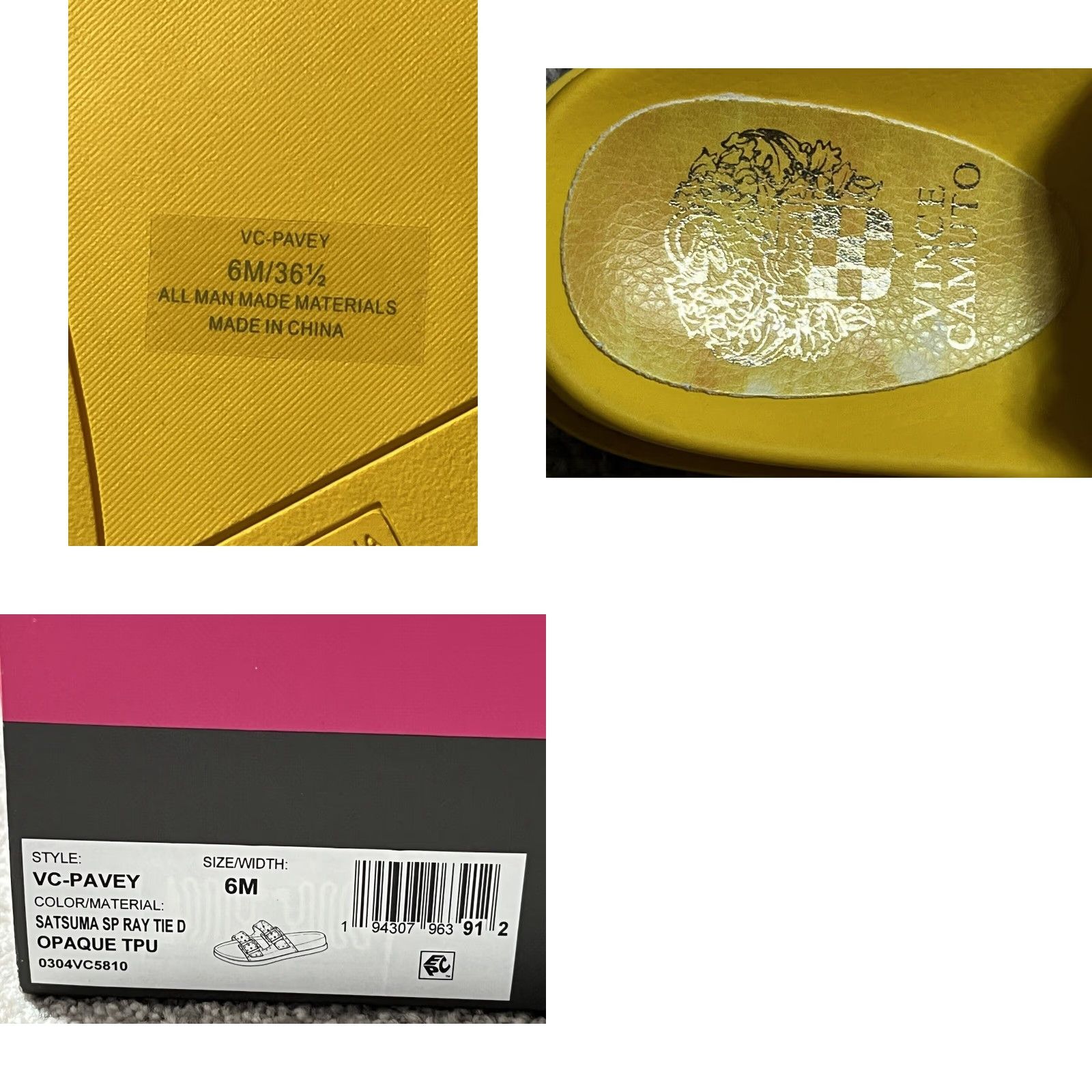 Vince Camuto Vince Camuto Platform Slide Sandals Sz 6 Tie Dye Studded Edgy Y2K Womens Slide Shoe Yellow - Women - 6 - Tie Dye - Sandal Size US 6 / IT 36 - 8 Thumbnail