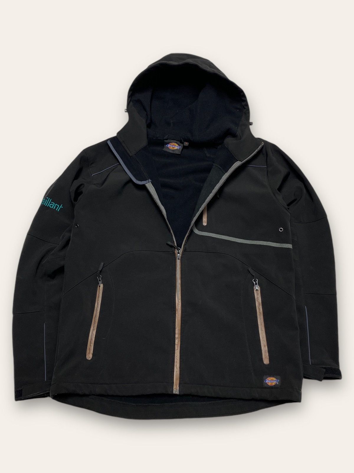 Dickies Vintage DICKIES Black Hooded Zipped Softshell Size US L / EU 52-54 / 3 - 5 Thumbnail