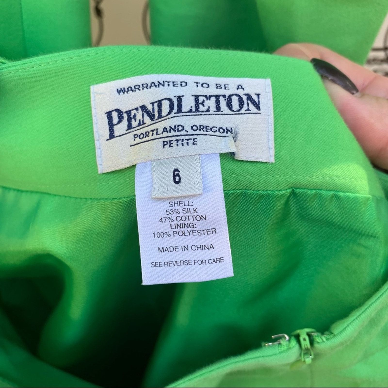 Pendleton Pendleton skirt blazer set green silk blend size 6 Size 28" / US 6 / IT 42 - 12 Thumbnail