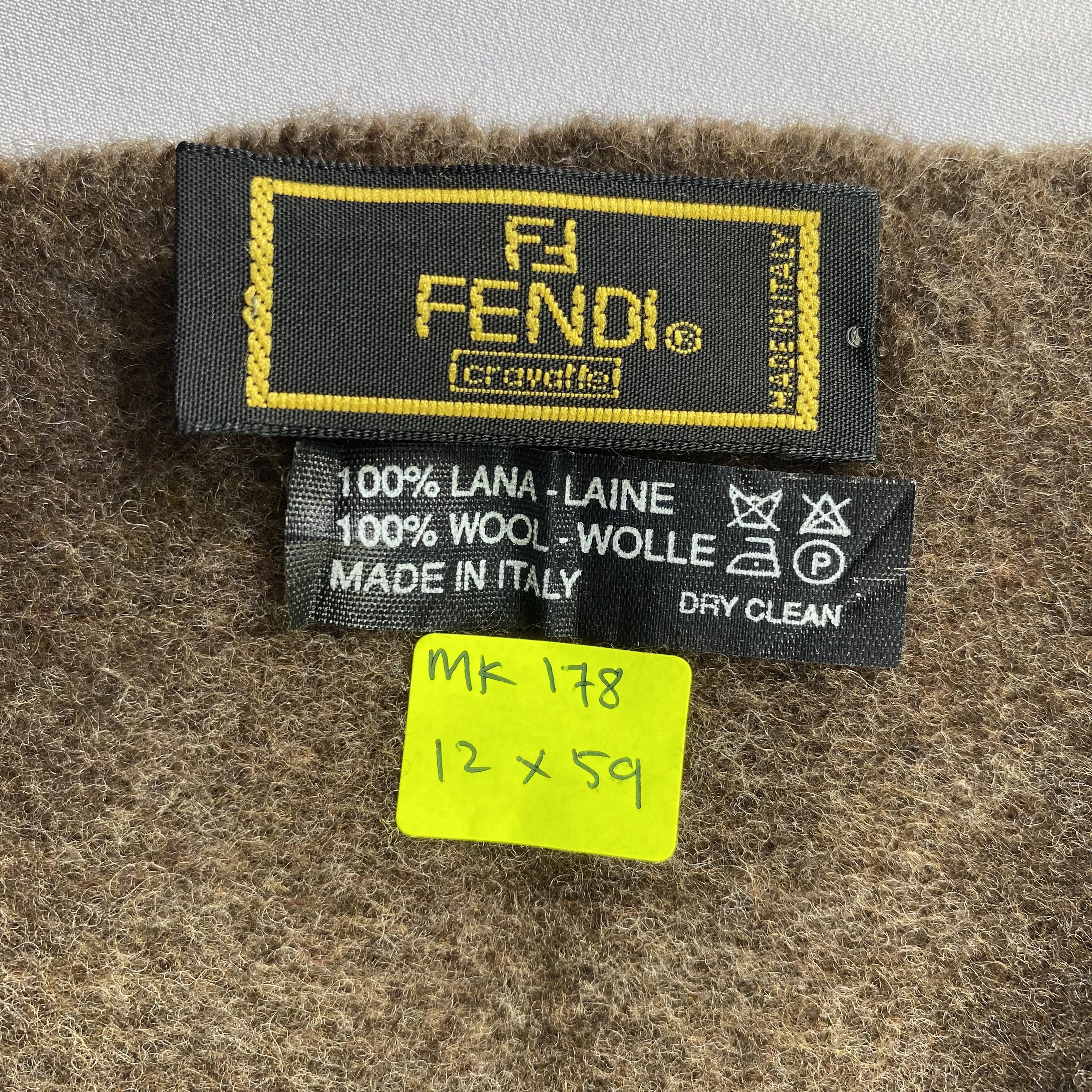 Fendi × Vintage Fendi Scarf Neck Wrap Wool Muffler Size ONE SIZE - 7 Thumbnail