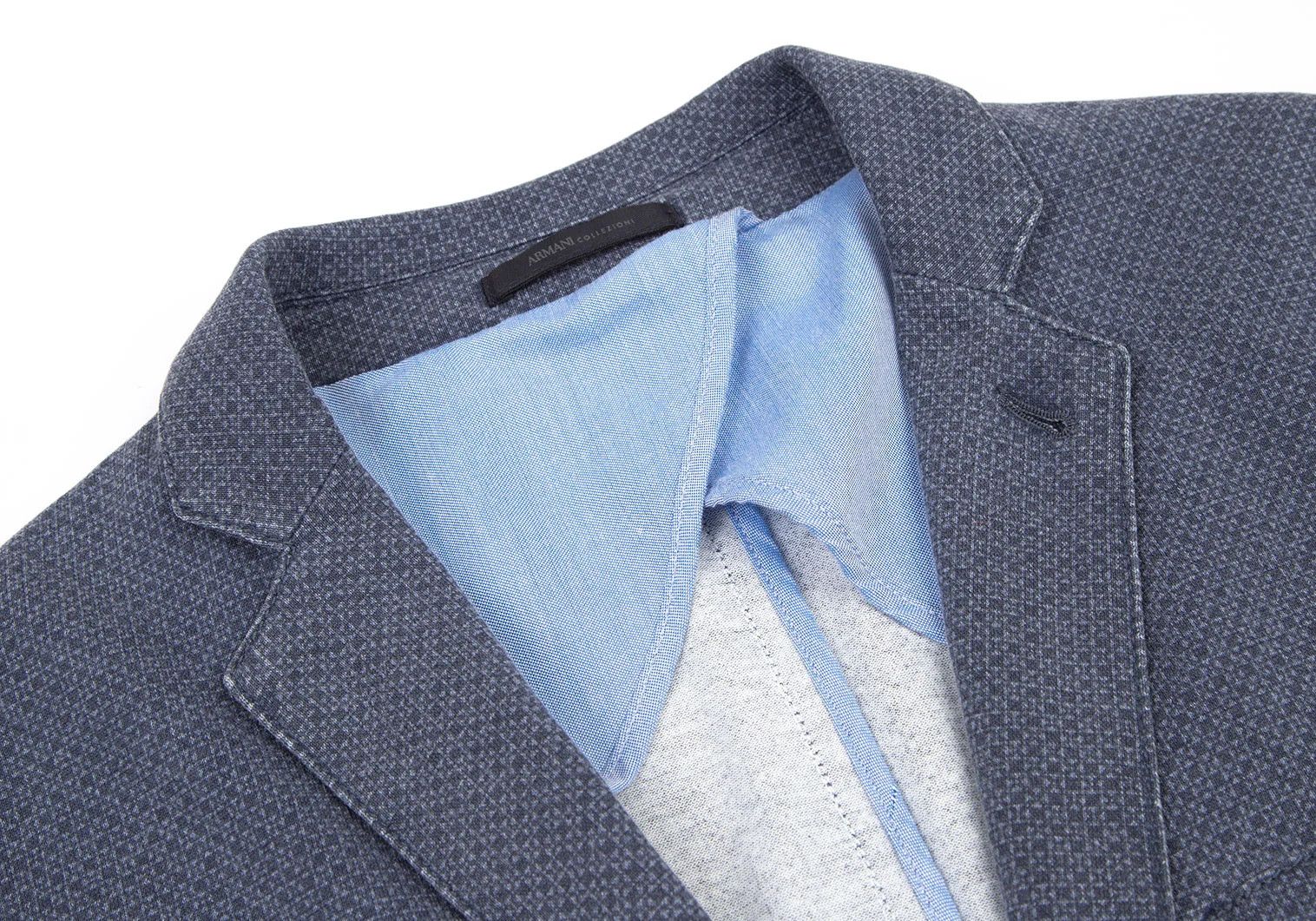 Armani Collezioni Cotton 2B Tailored Jacket in Navy Size 50 Size US M / EU 48-50 / 2 - 3 Thumbnail