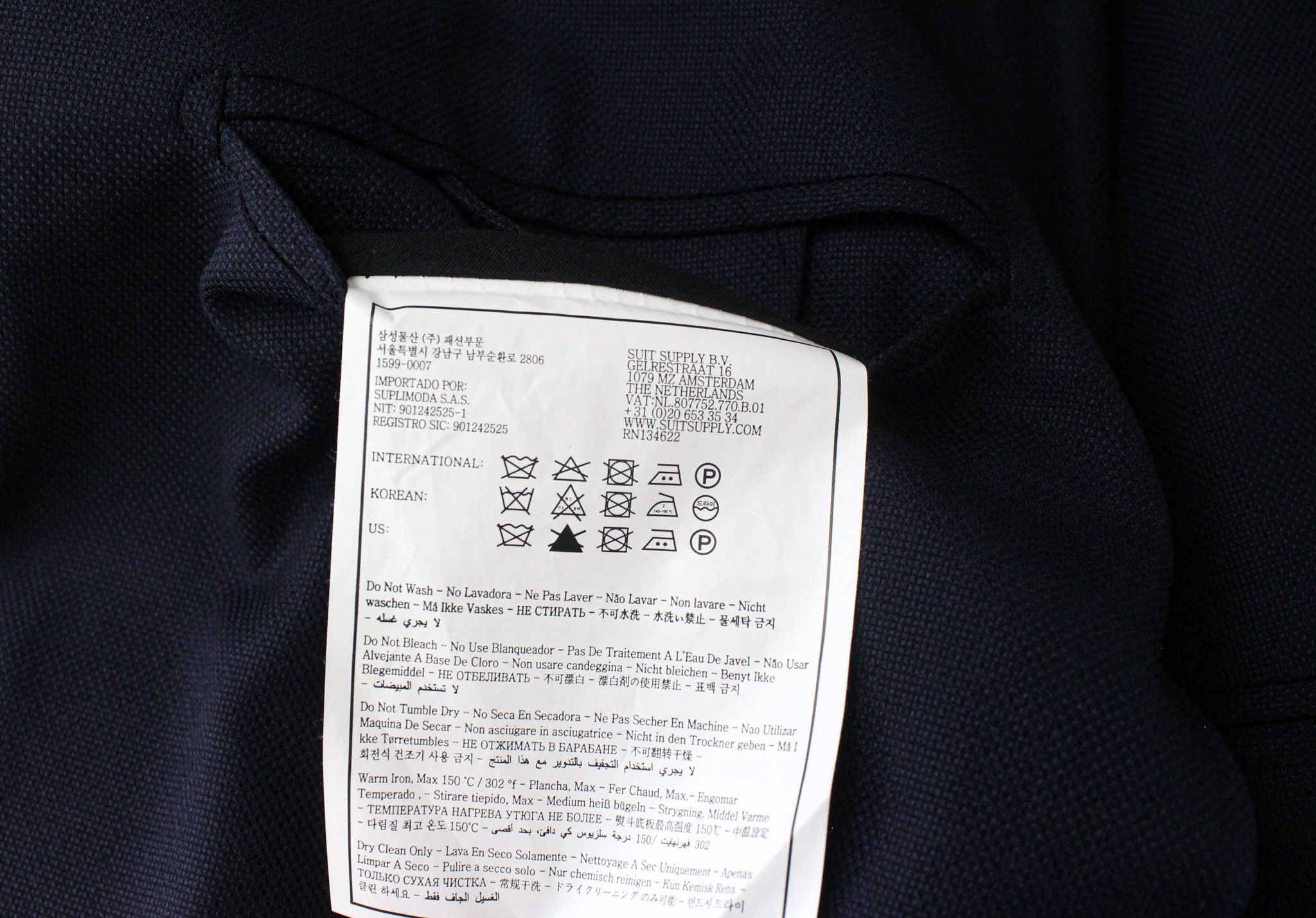 Suitsupply HAVANA UK38R Blue Wool Stretch Slim Single-Breasted 72164 Size 38R - 10 Thumbnail