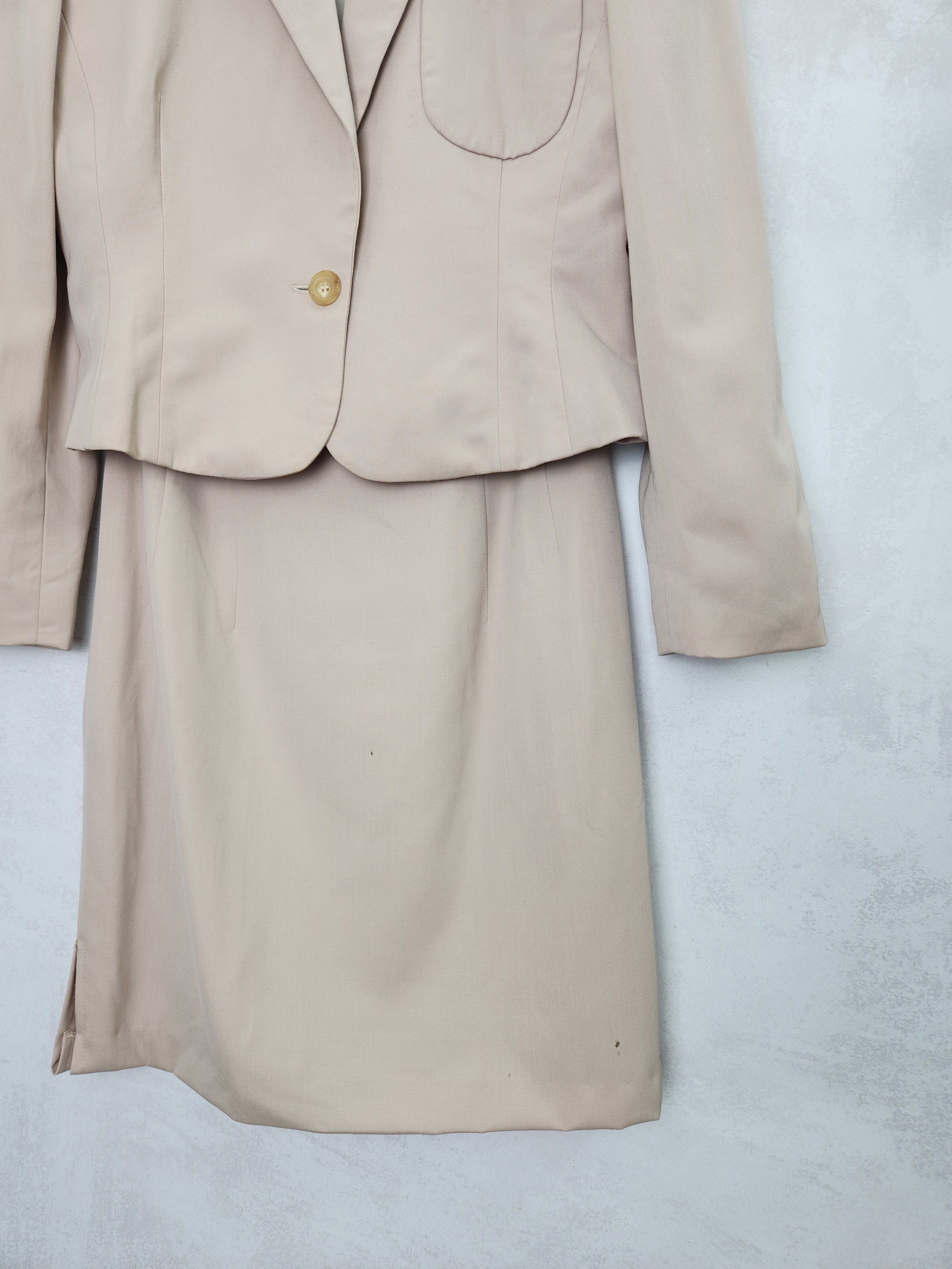 Jil Sander Jil Sander + beige viscose suit blazer skirt size 38 Size M / US 6-8 / IT 42-44 - 2 Thumbnail