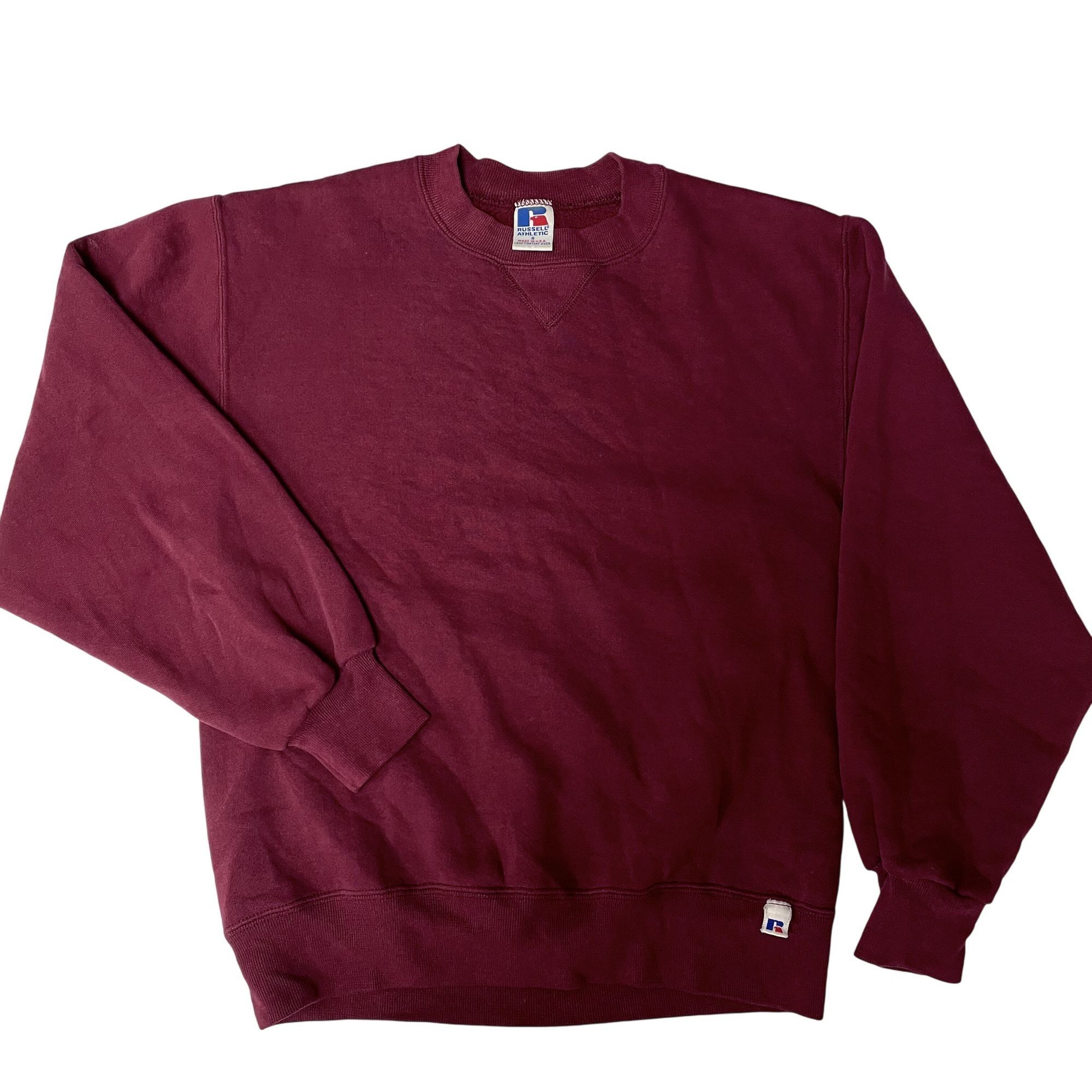 Russell Athletic Vtg Russell Athletic USA Maroon V STITCH Gym Sweatshirt Size US S / EU 44-46 / 1 - 2 Thumbnail